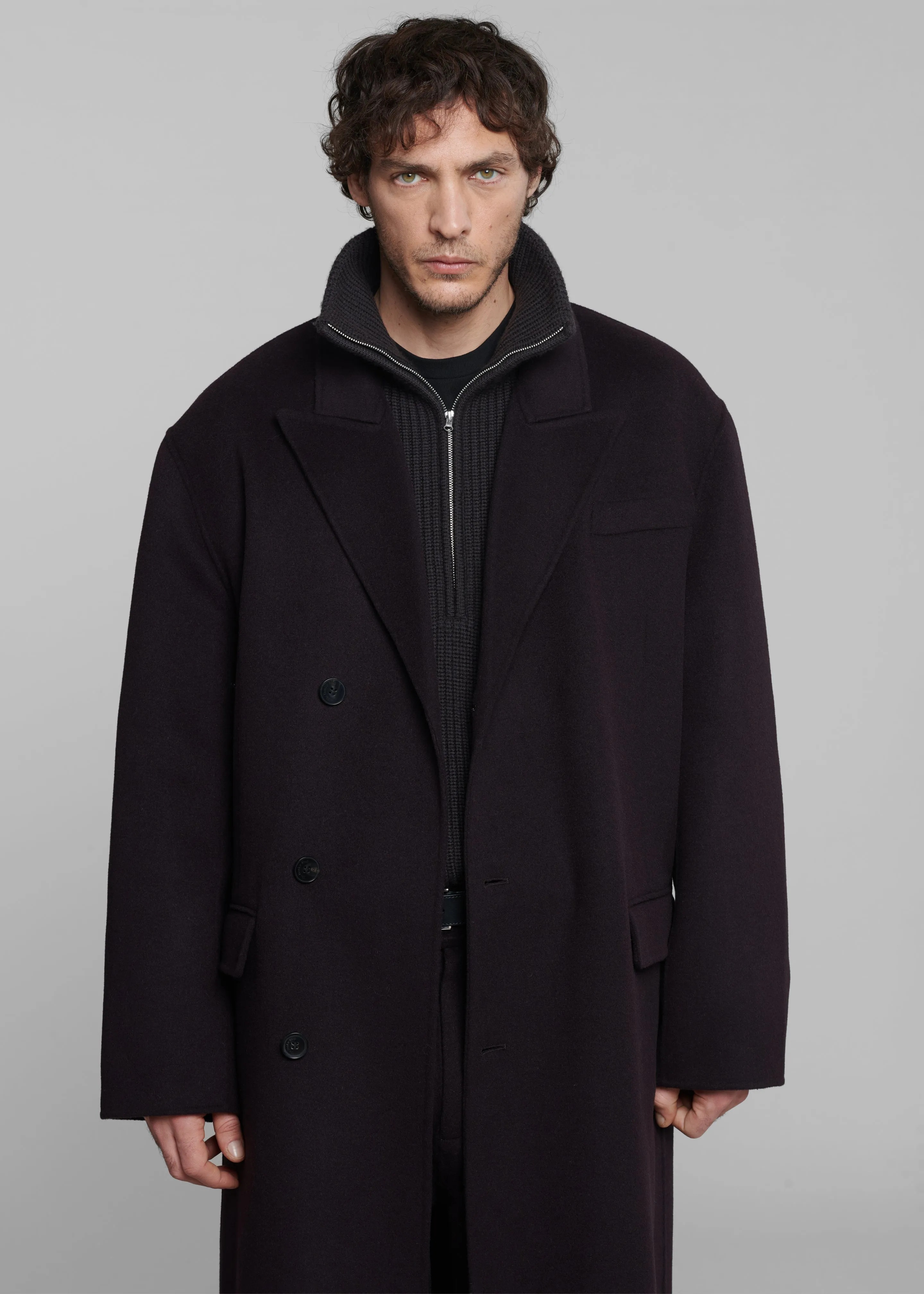 Paxton Wool Coat - Dark Plum sold by Frankie Shop product image thumbnail 2