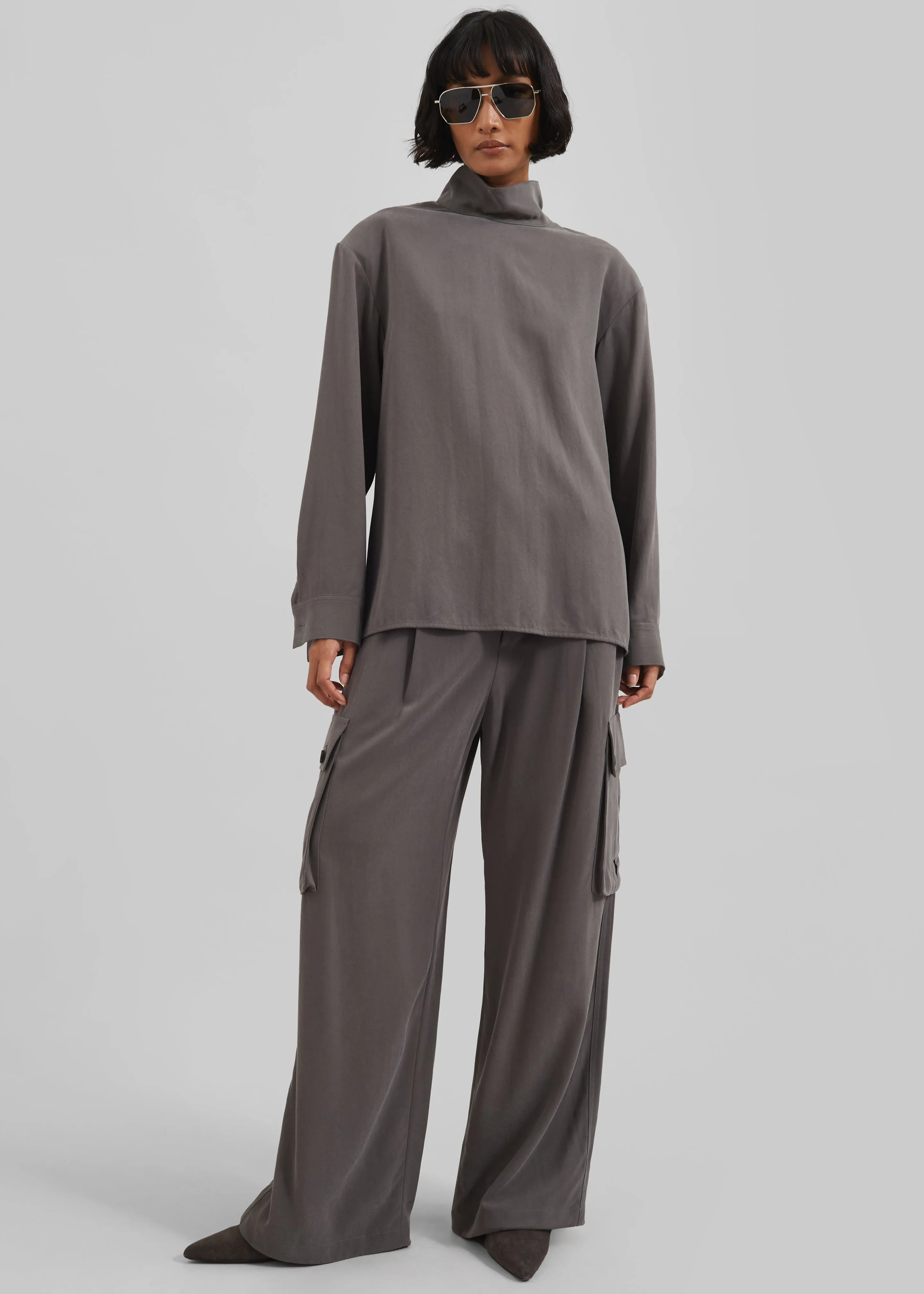 Nyro Blouse - Charcoal sold by Frankie Shop product image thumbnail 2