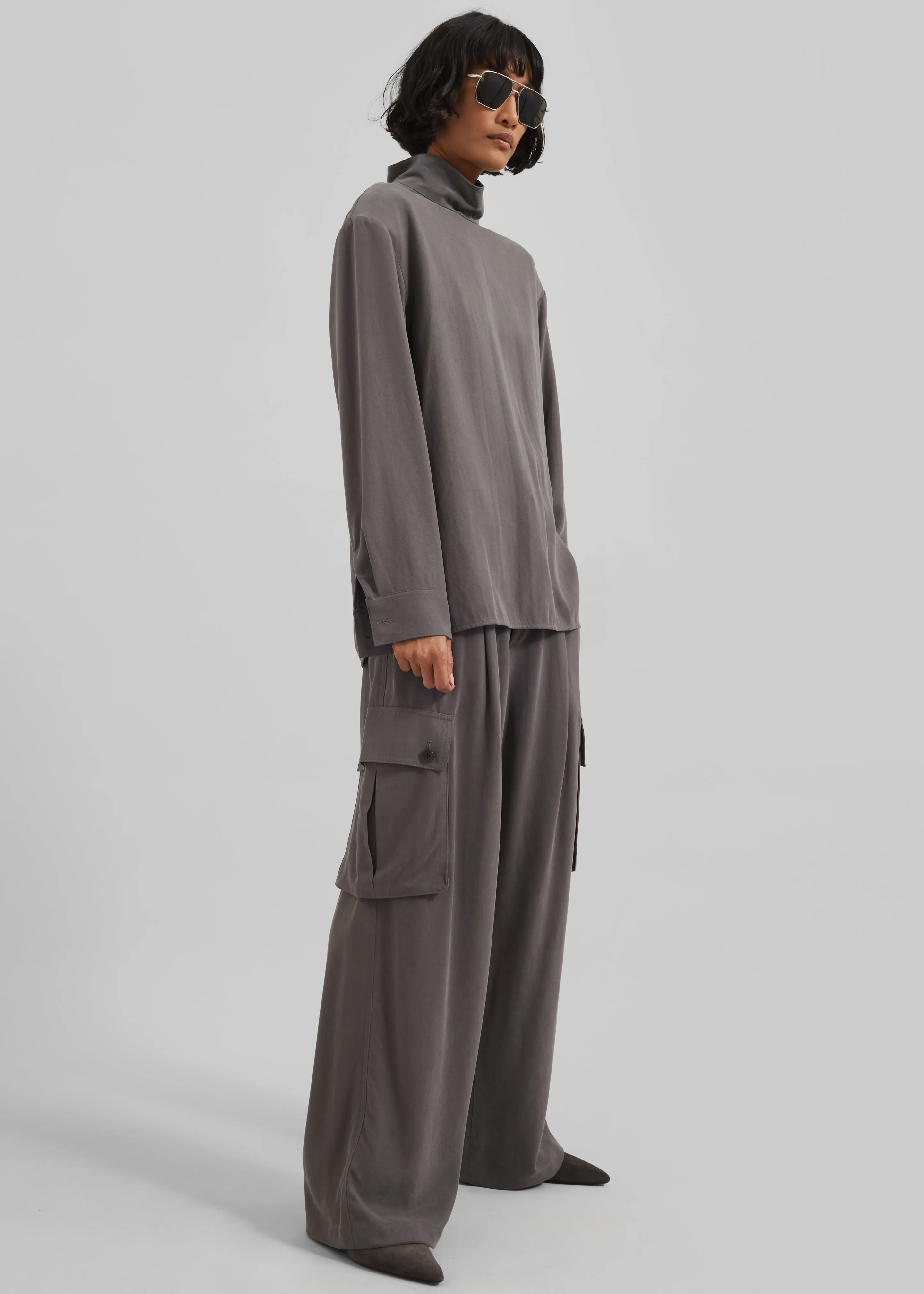 Nyro Blouse - Charcoal sold by Frankie Shop product image thumbnail 4