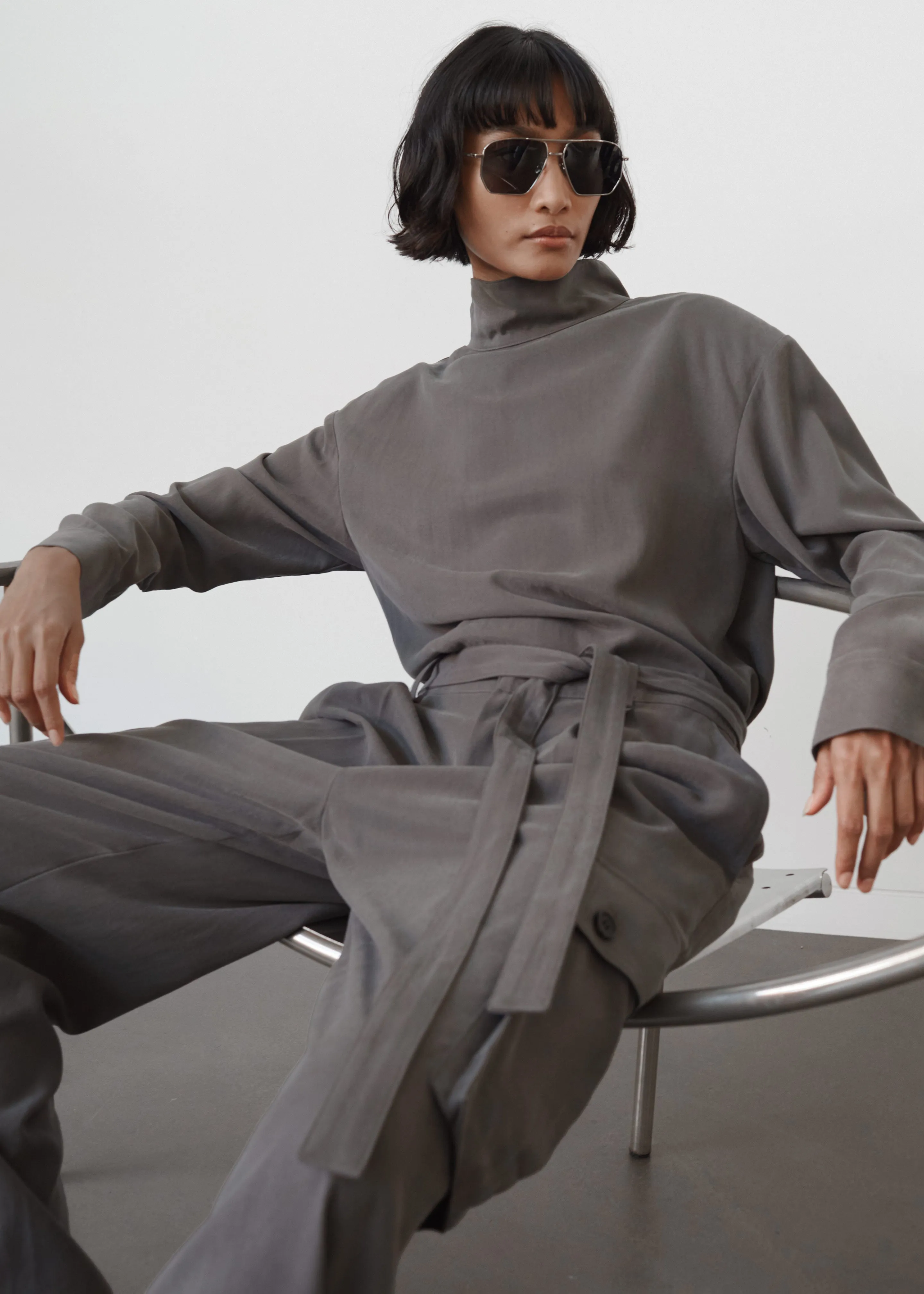 Nyro Blouse - Charcoal sold by Frankie Shop product image thumbnail 3