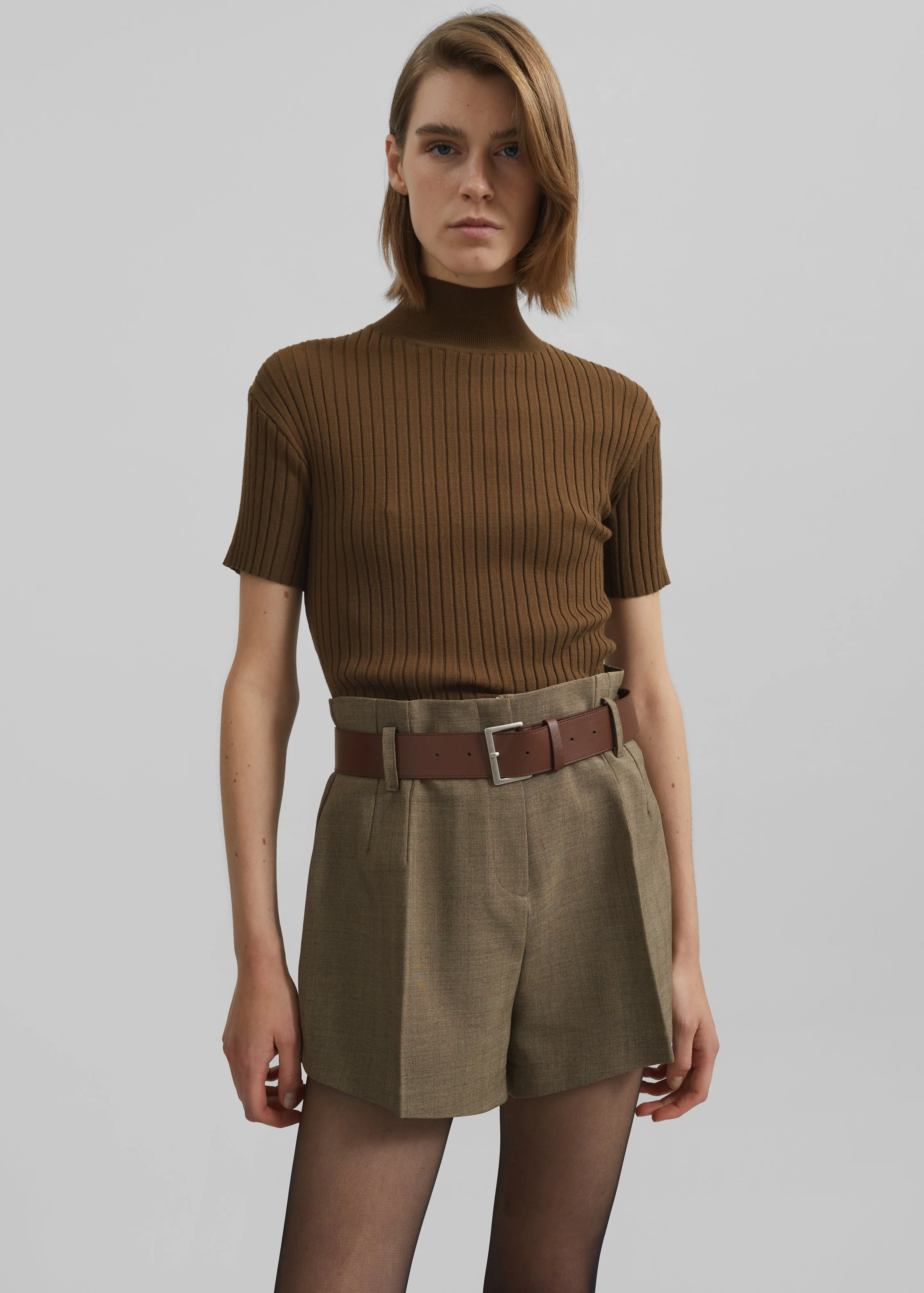 Jennis Turtleneck Top - Olive Brown sold by Frankie Shop product image thumbnail 5