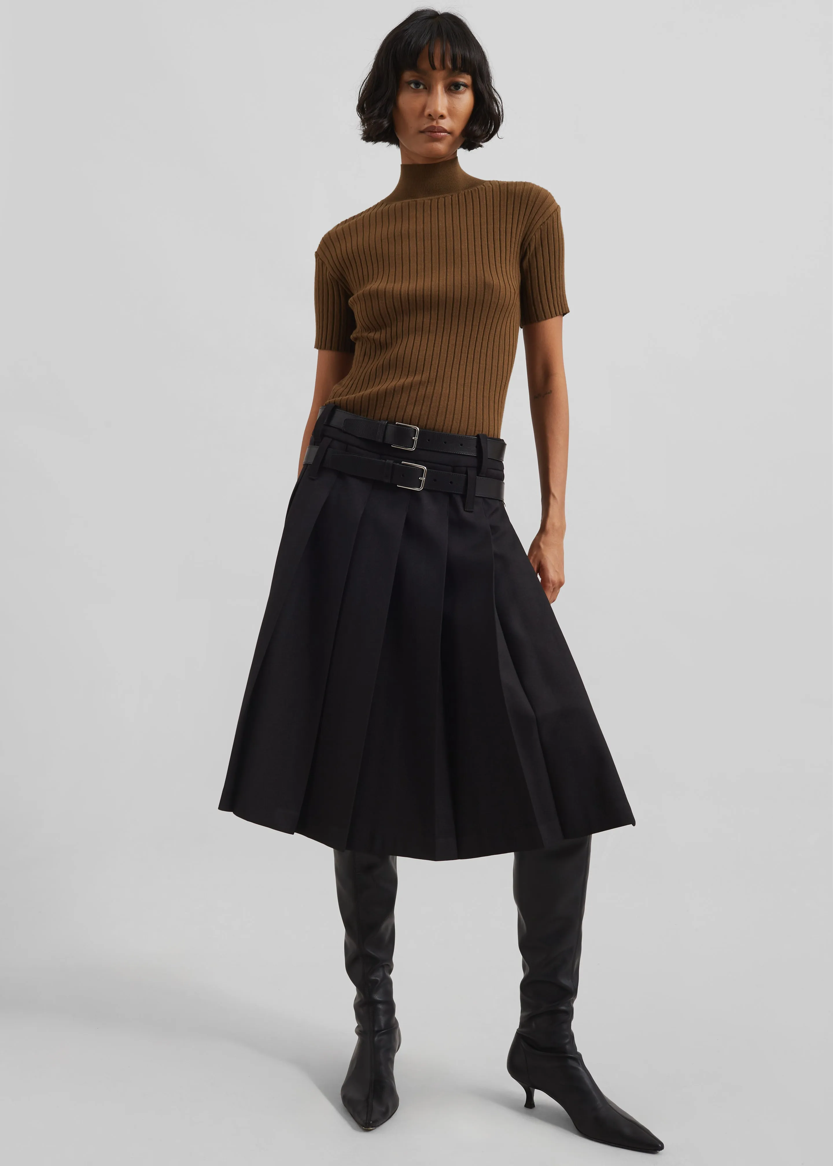 Jennis Turtleneck Top - Olive Brown sold by Frankie Shop product image thumbnail 4