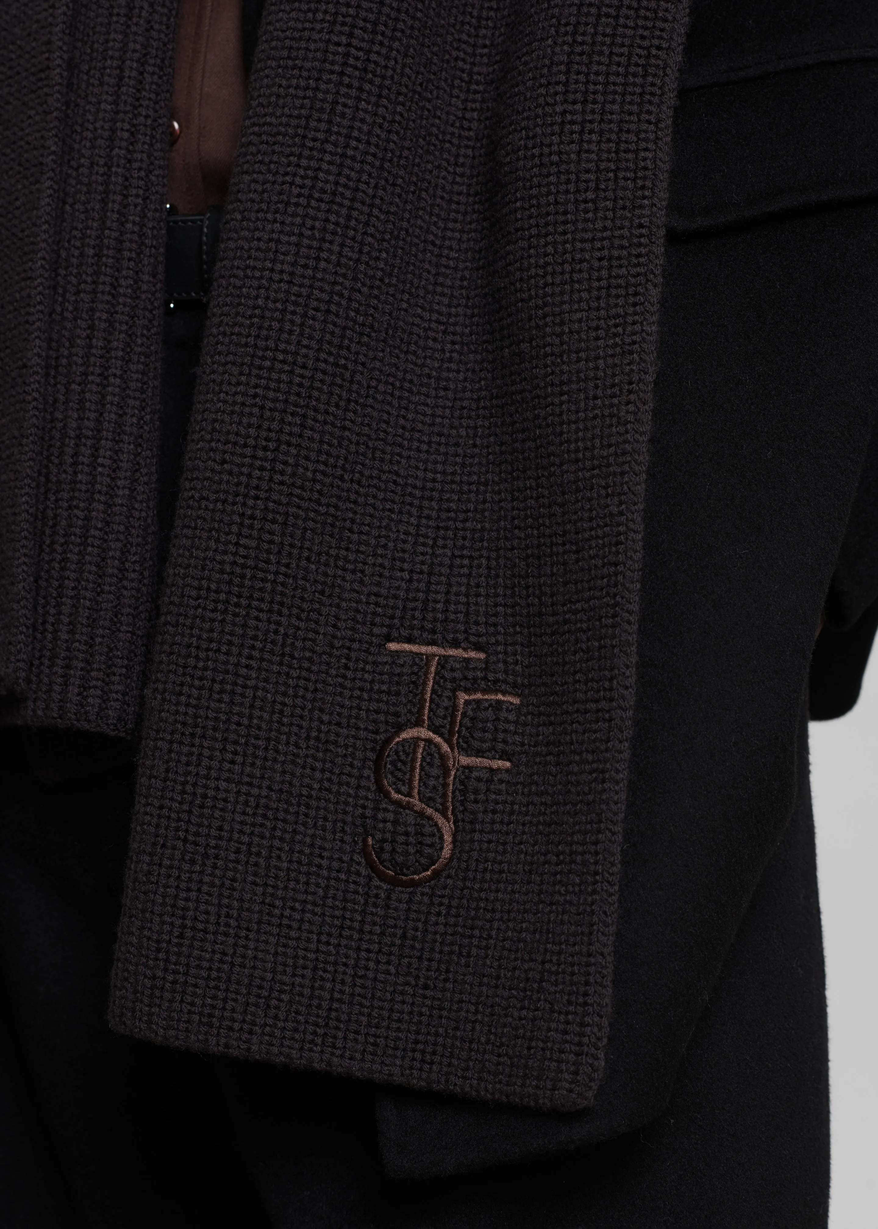 Colton Wool Scarf - Dark Plum sold by Frankie Shop product image thumbnail 4