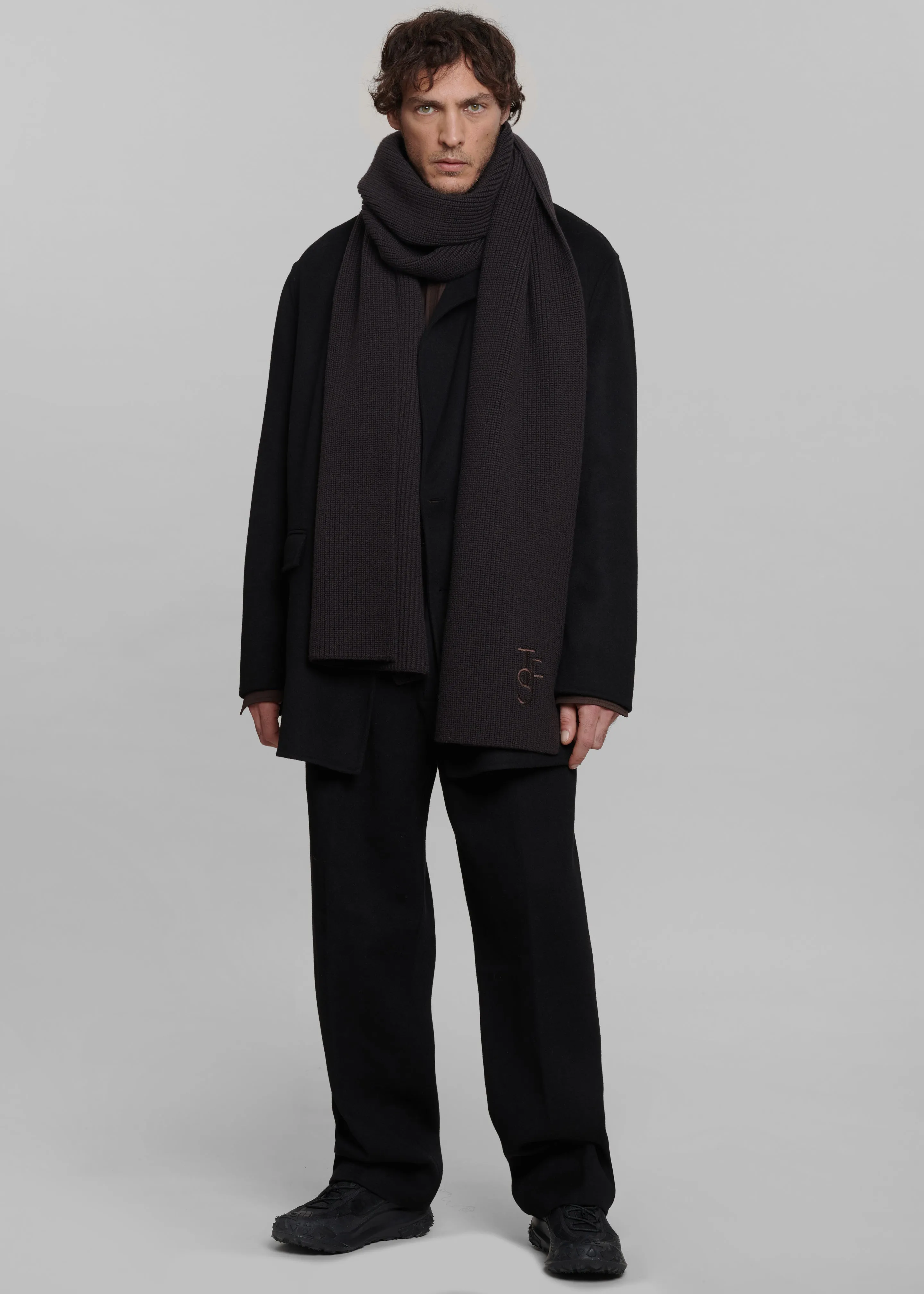 Colton Wool Scarf - Dark Plum sold by Frankie Shop product image thumbnail 3