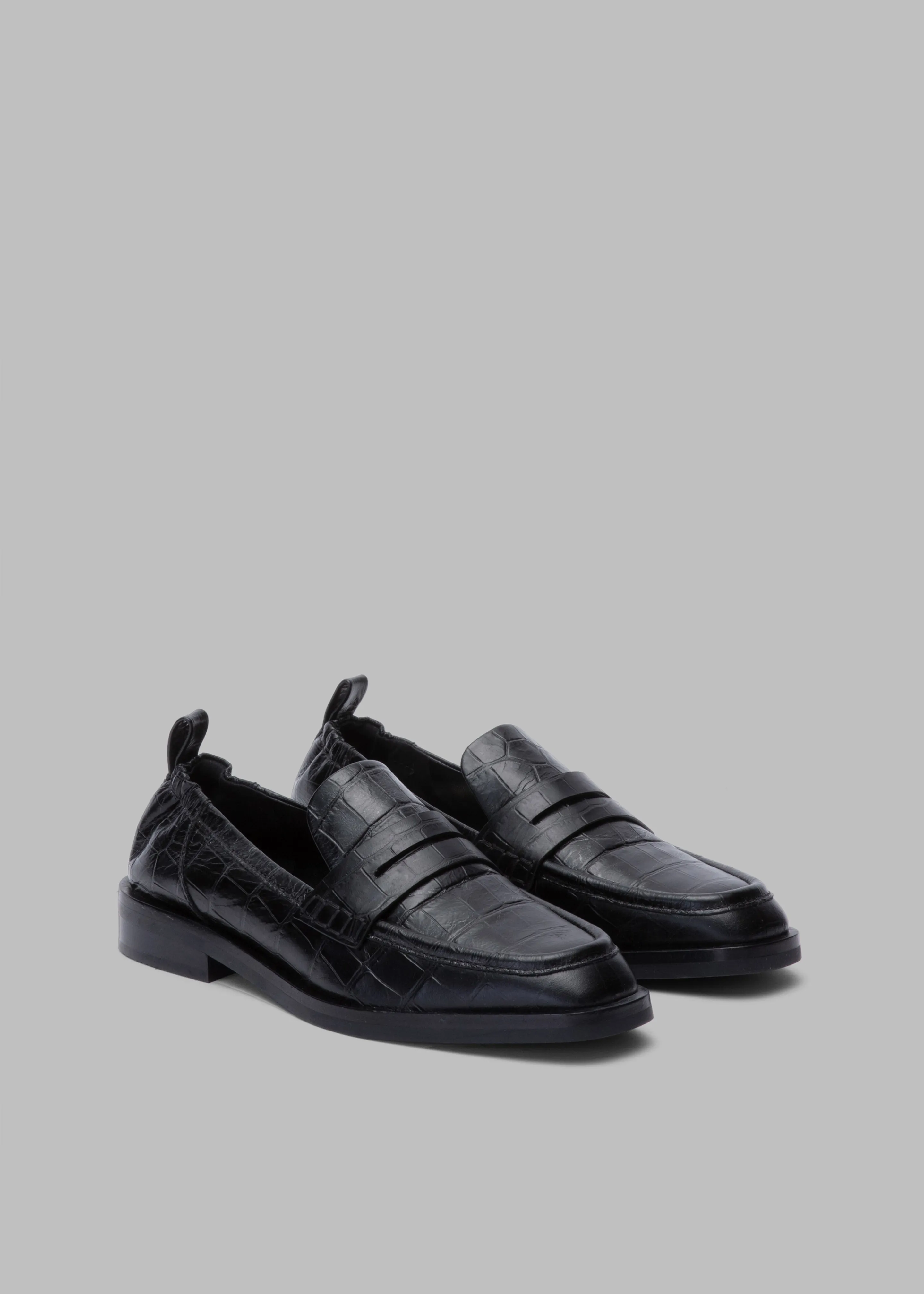 3.1 Phillip Lim Alexa Soft Penny Croco Loafers - Black sold by Frankie Shop product image thumbnail 2