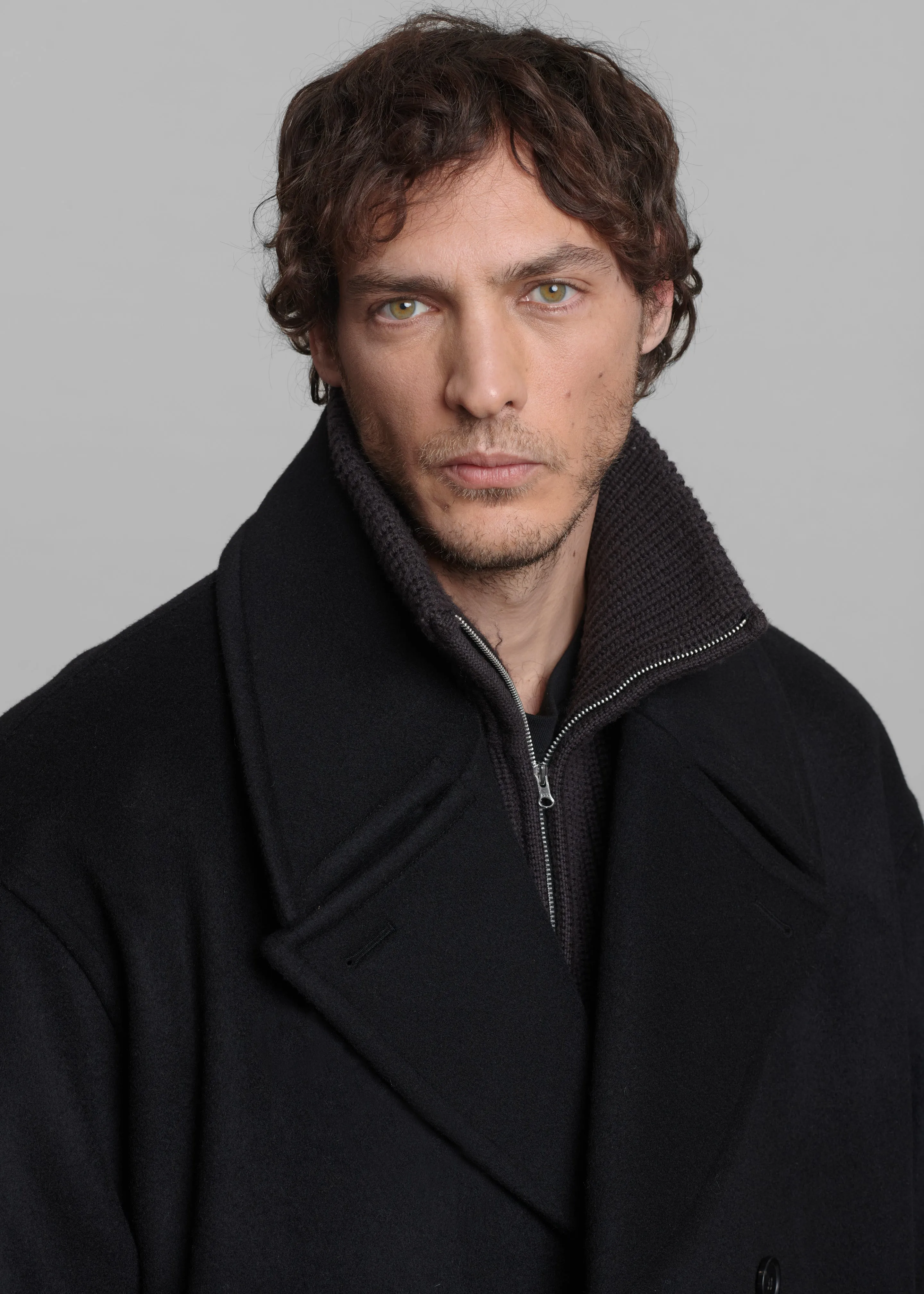 Cooper Wool Peacoat - Black sold by Frankie Shop product image thumbnail 4