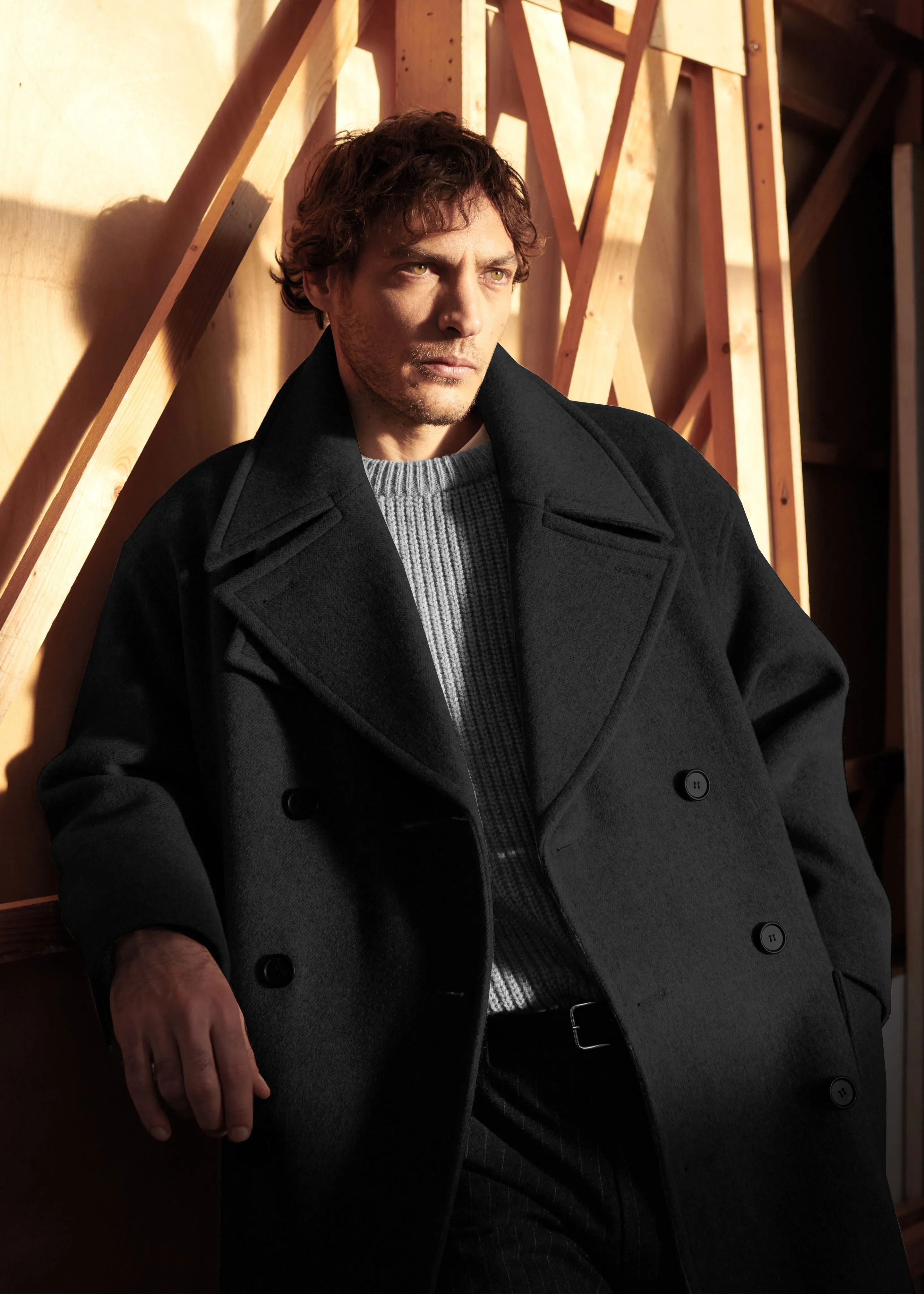 Cooper Wool Peacoat - Black sold by Frankie Shop product image thumbnail 2