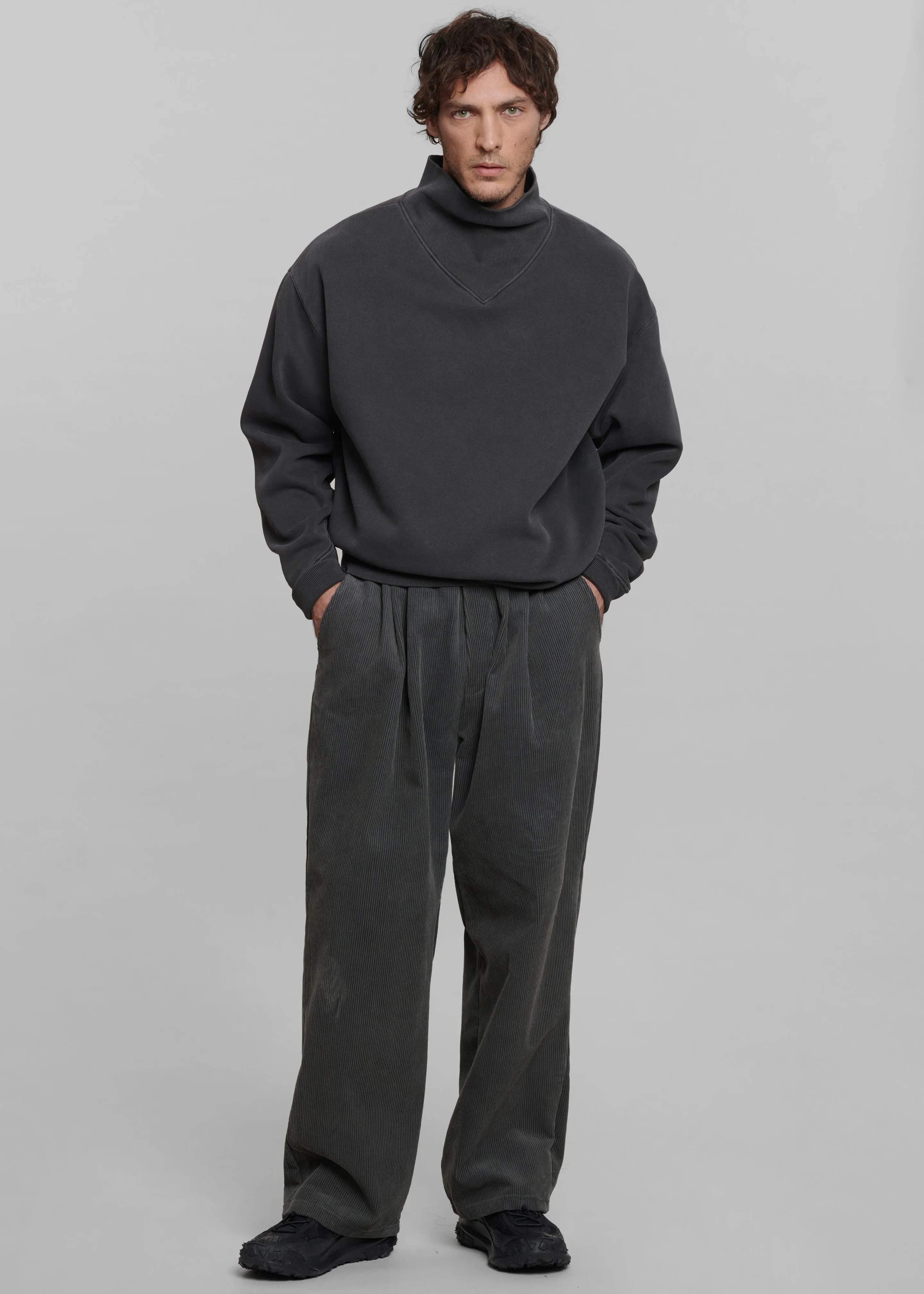 Brixton Corduroy Joggers - Charcoal sold by Frankie Shop