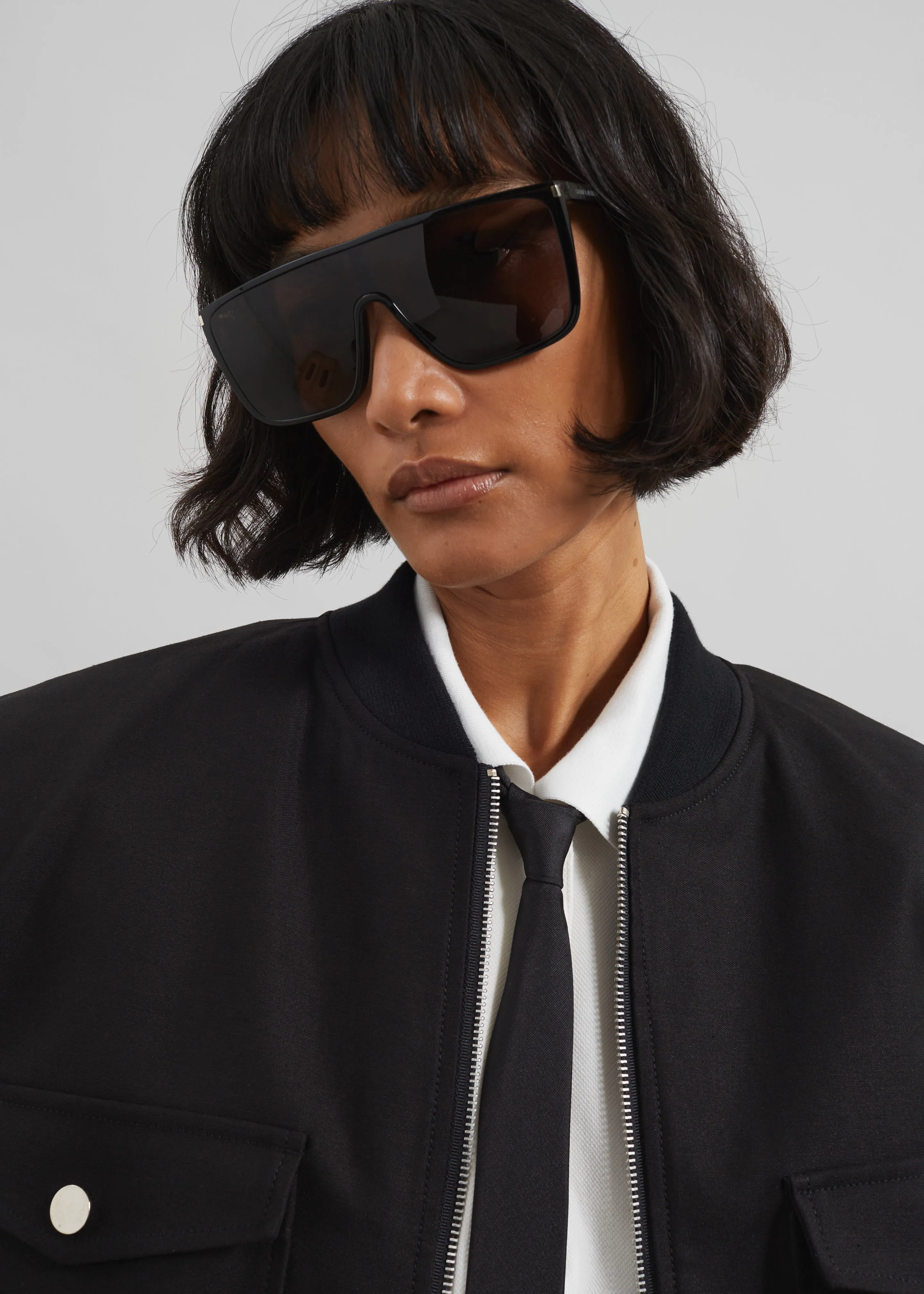 Pomona Crop Bomber Jacket - Black sold by Frankie Shop product image thumbnail 5