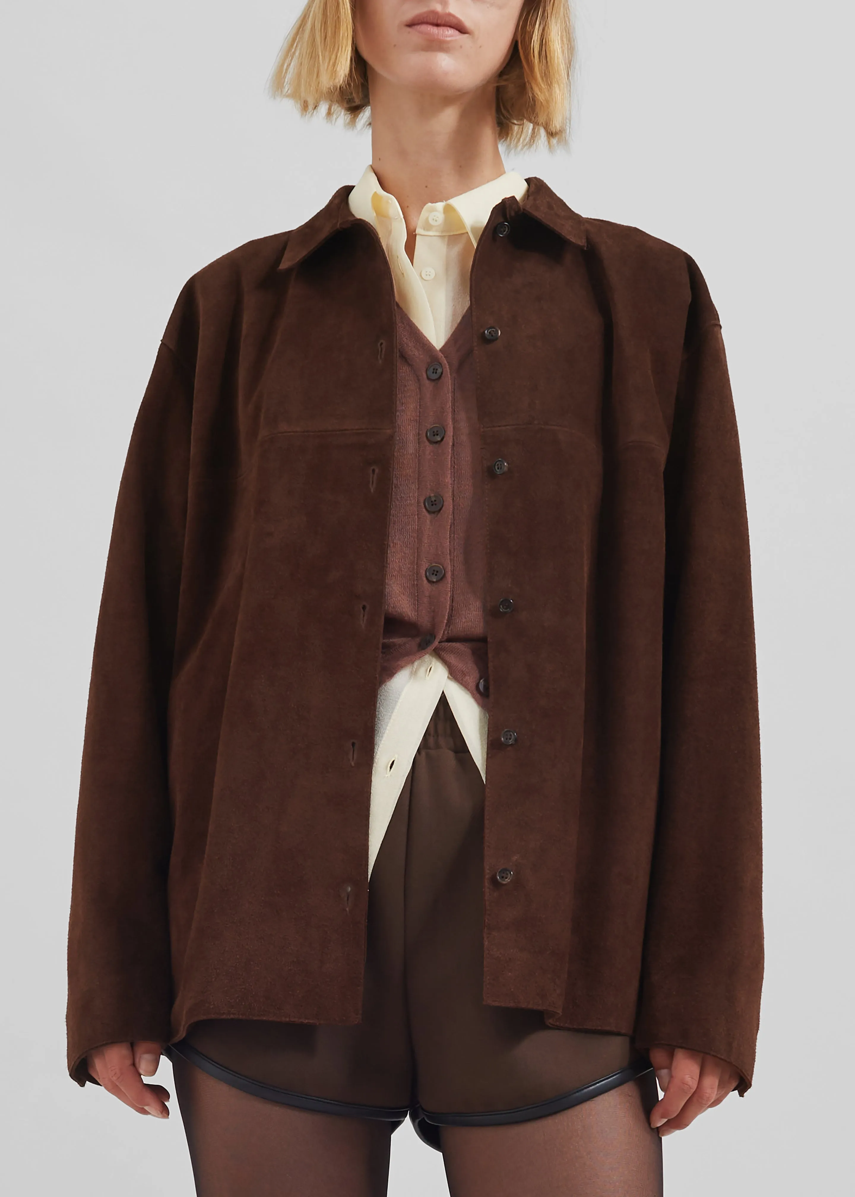 Thames Suede Jacket - Brown sold by Frankie Shop product image thumbnail 3