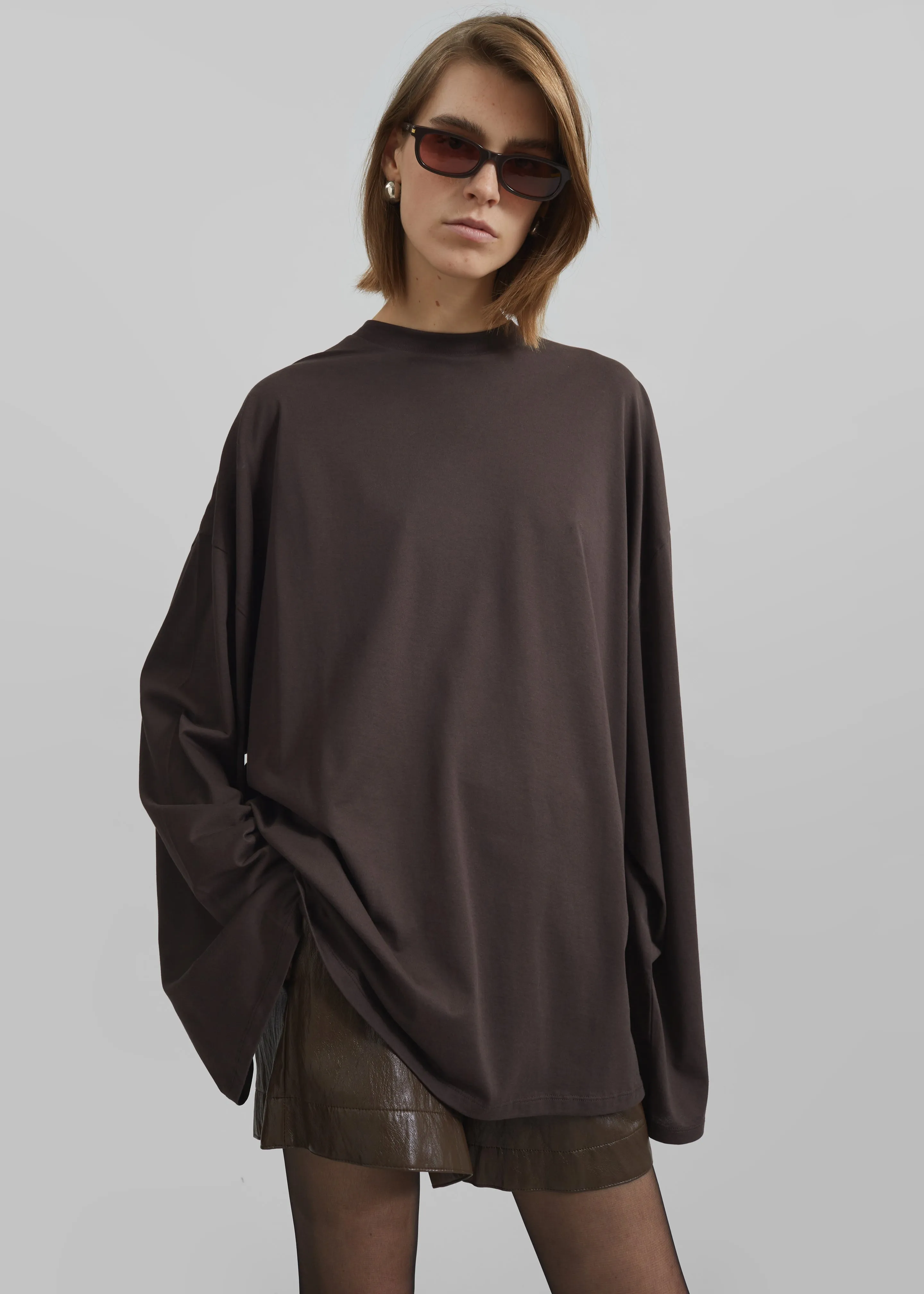 Rio Oversized Sleeve Tee - Dark Brown sold by Frankie Shop product image thumbnail 2