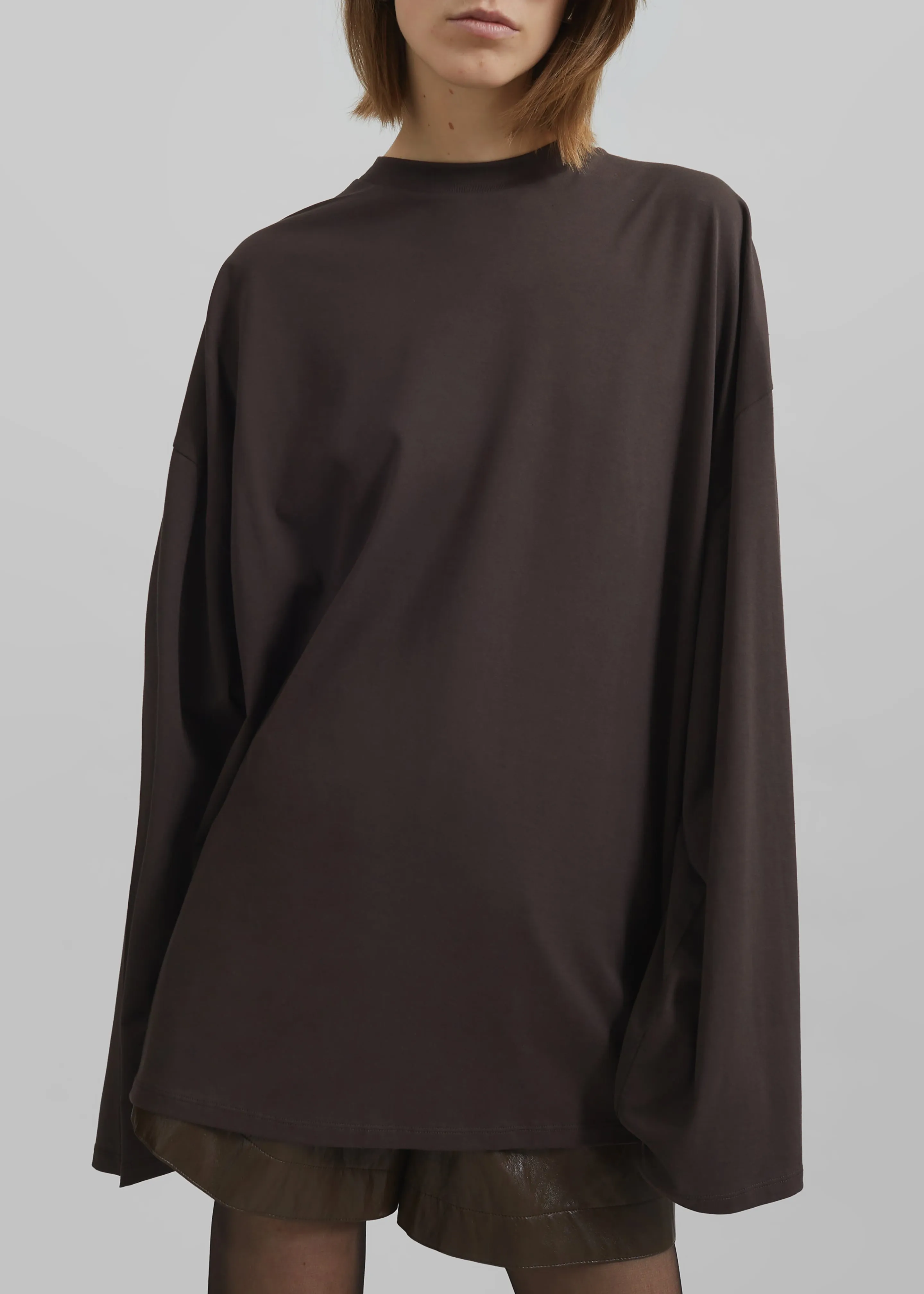Rio Oversized Sleeve Tee - Dark Brown sold by Frankie Shop product image thumbnail 4