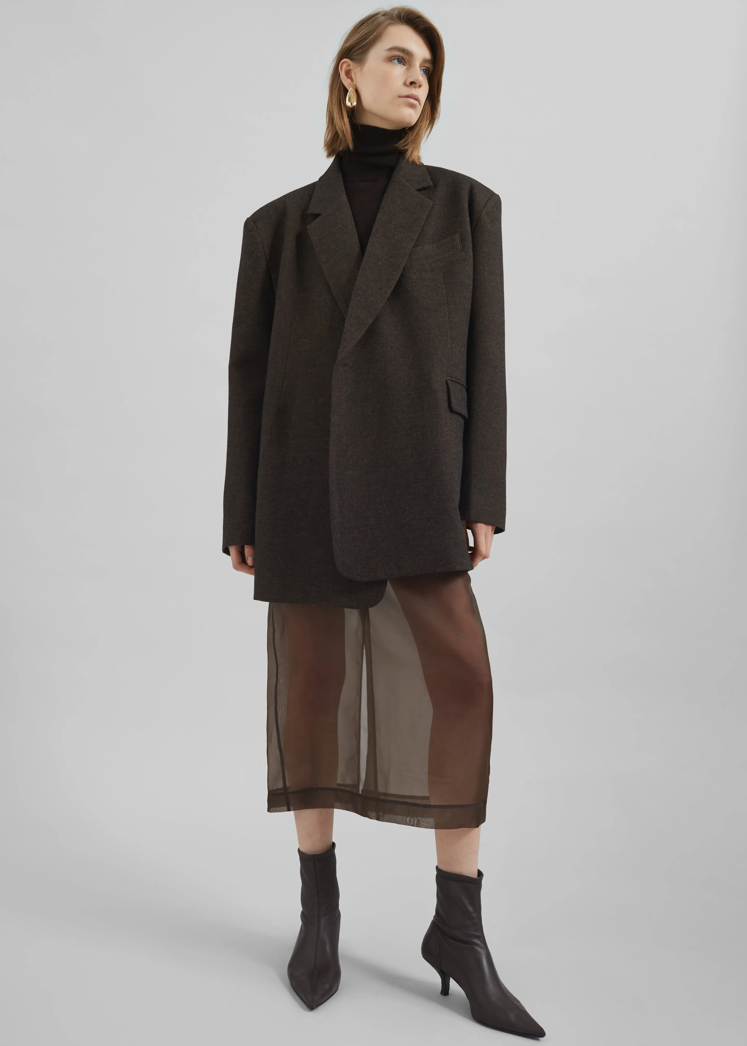 Sarnia Oversized Blazer - Brown sold by Frankie Shop product image thumbnail 4