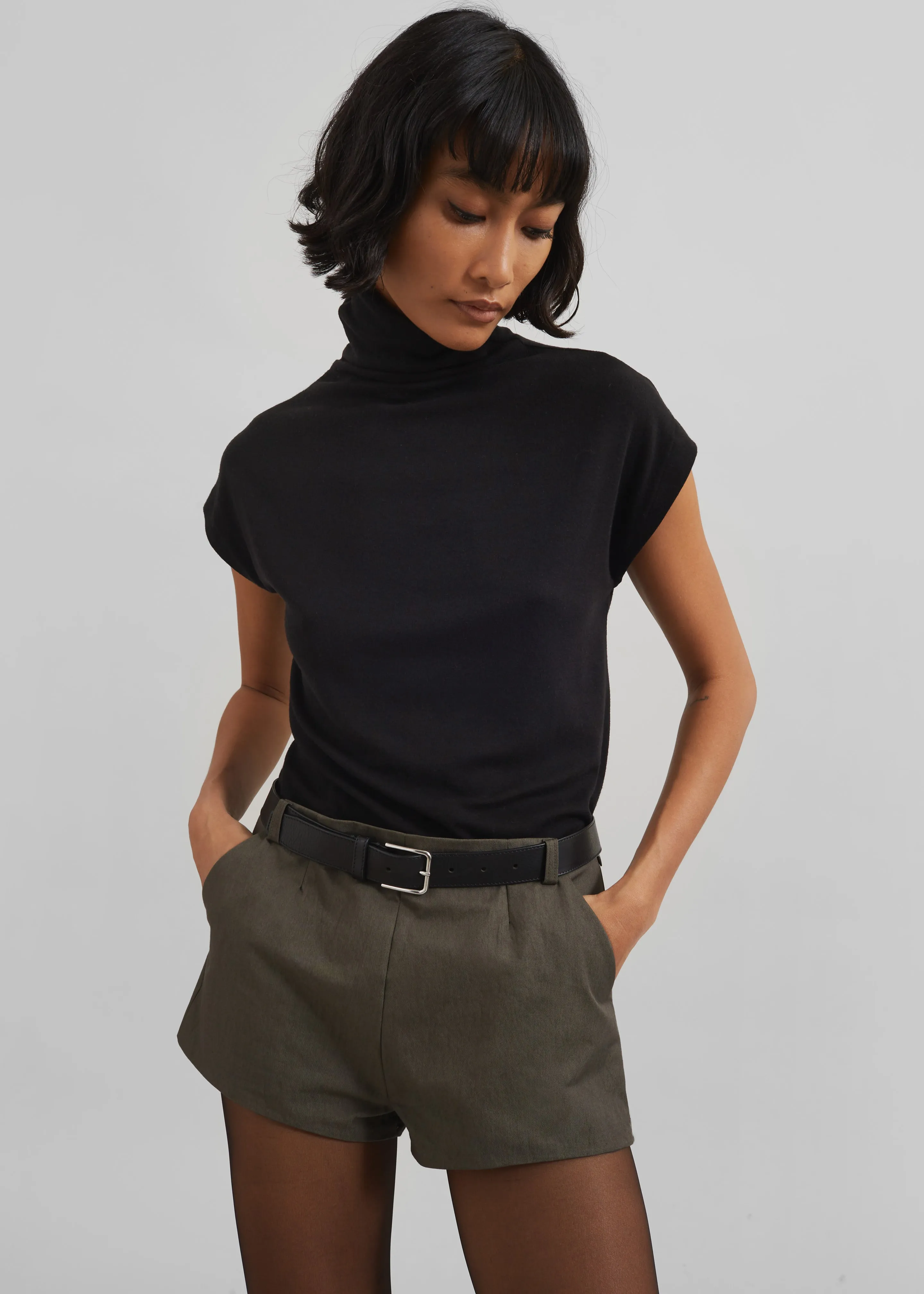 Nile Turtleneck Top - Black sold by Frankie Shop