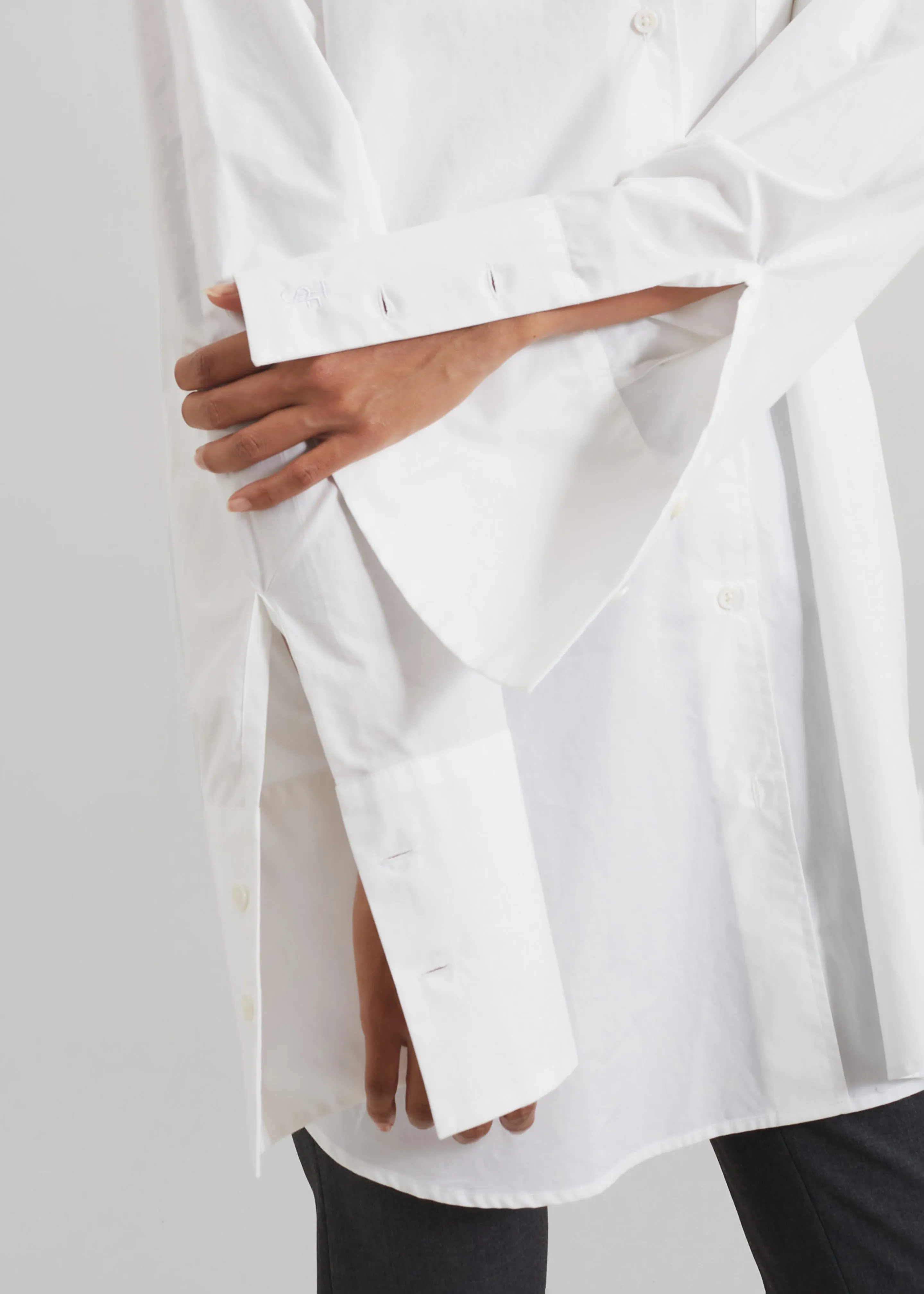 Helen Organic Cotton Long Shirt - White sold by Frankie Shop product image thumbnail 4