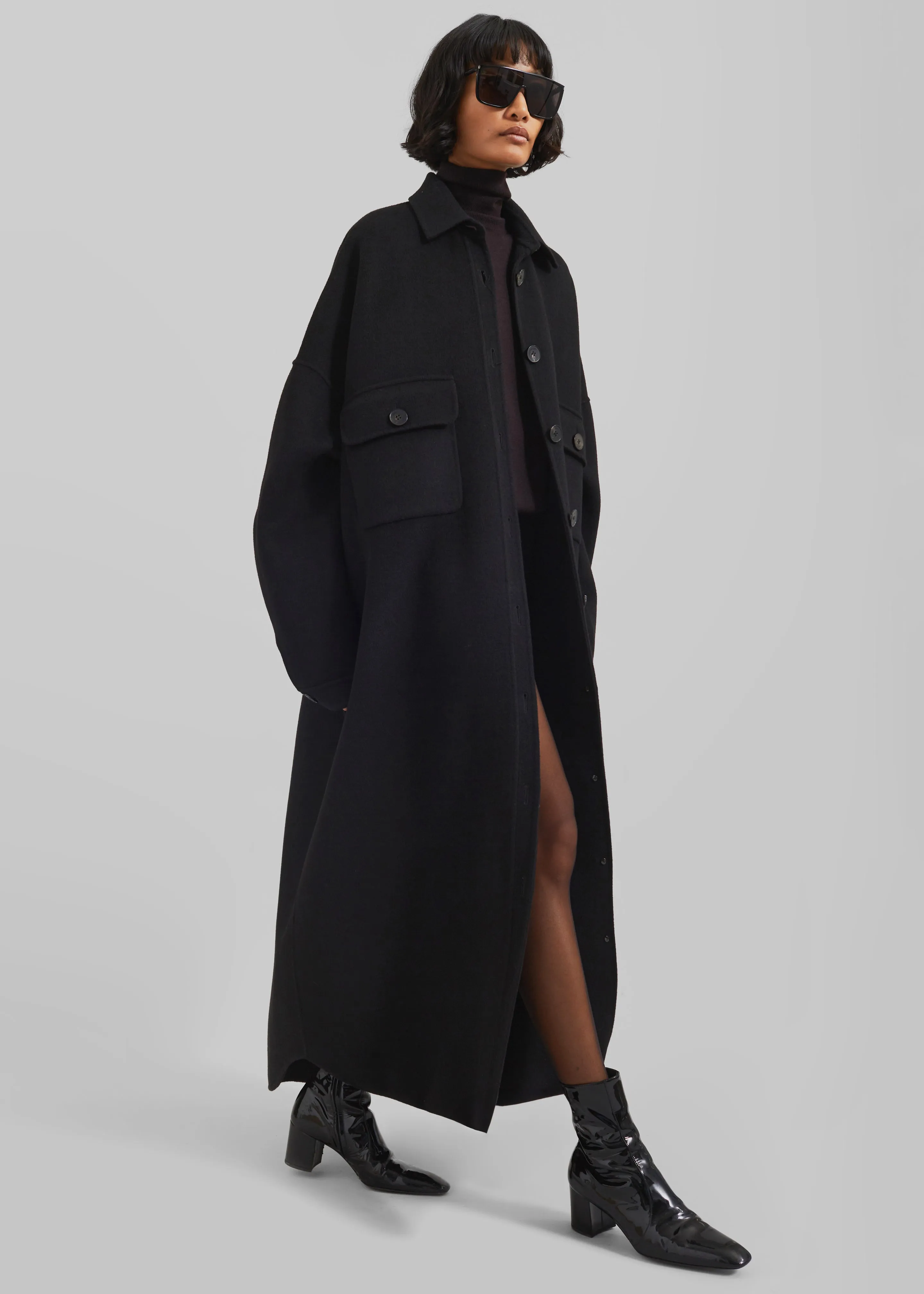Dallas Wool Overcoat - Black sold by Frankie Shop product image thumbnail 2