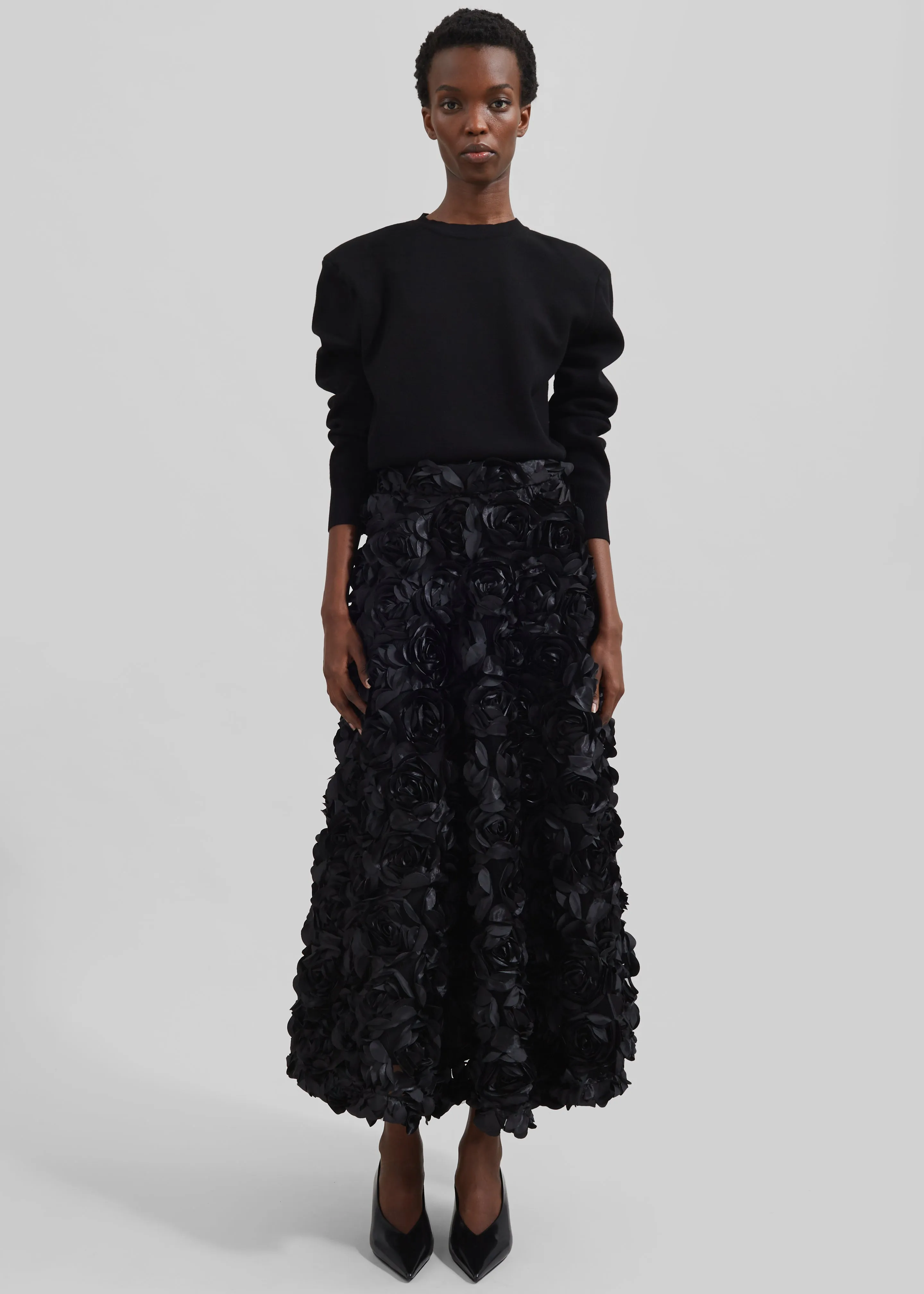 Rotate Maxi Sun Skirt - Black sold by Frankie Shop product image thumbnail 4