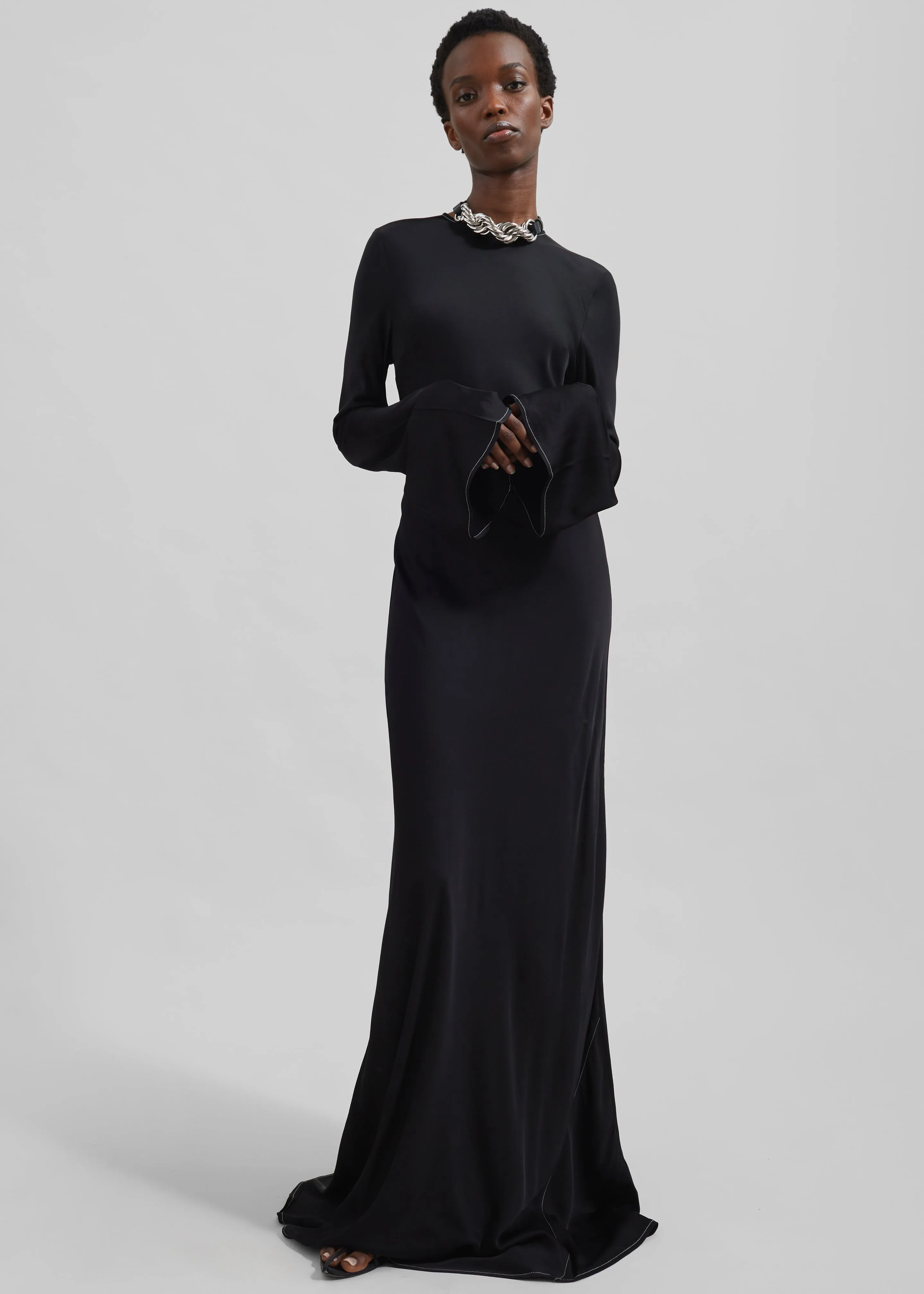 Rotate Satin Maxi Dress - Black sold by Frankie Shop product image thumbnail 3