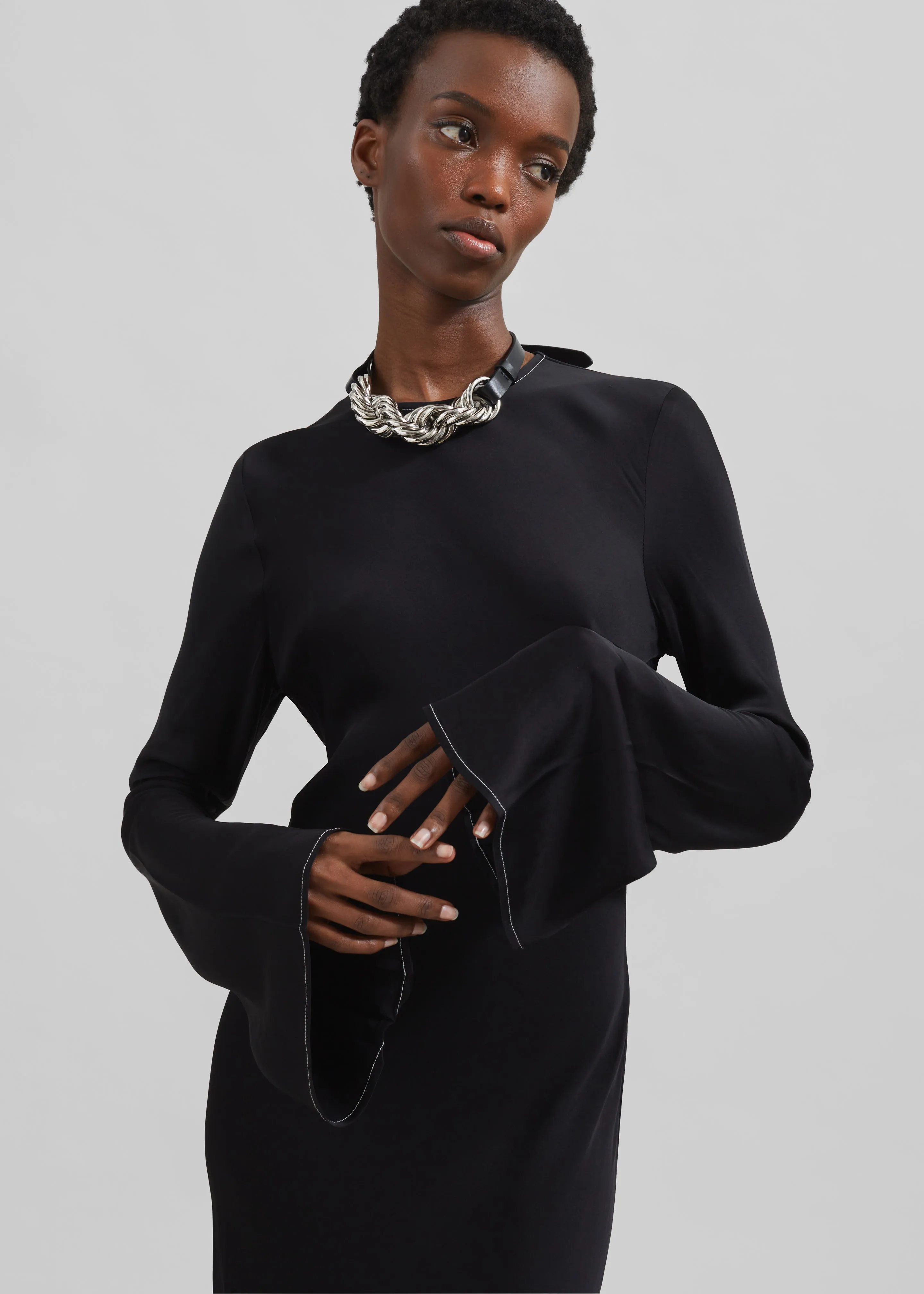 Rotate Satin Maxi Dress - Black sold by Frankie Shop product image thumbnail 2