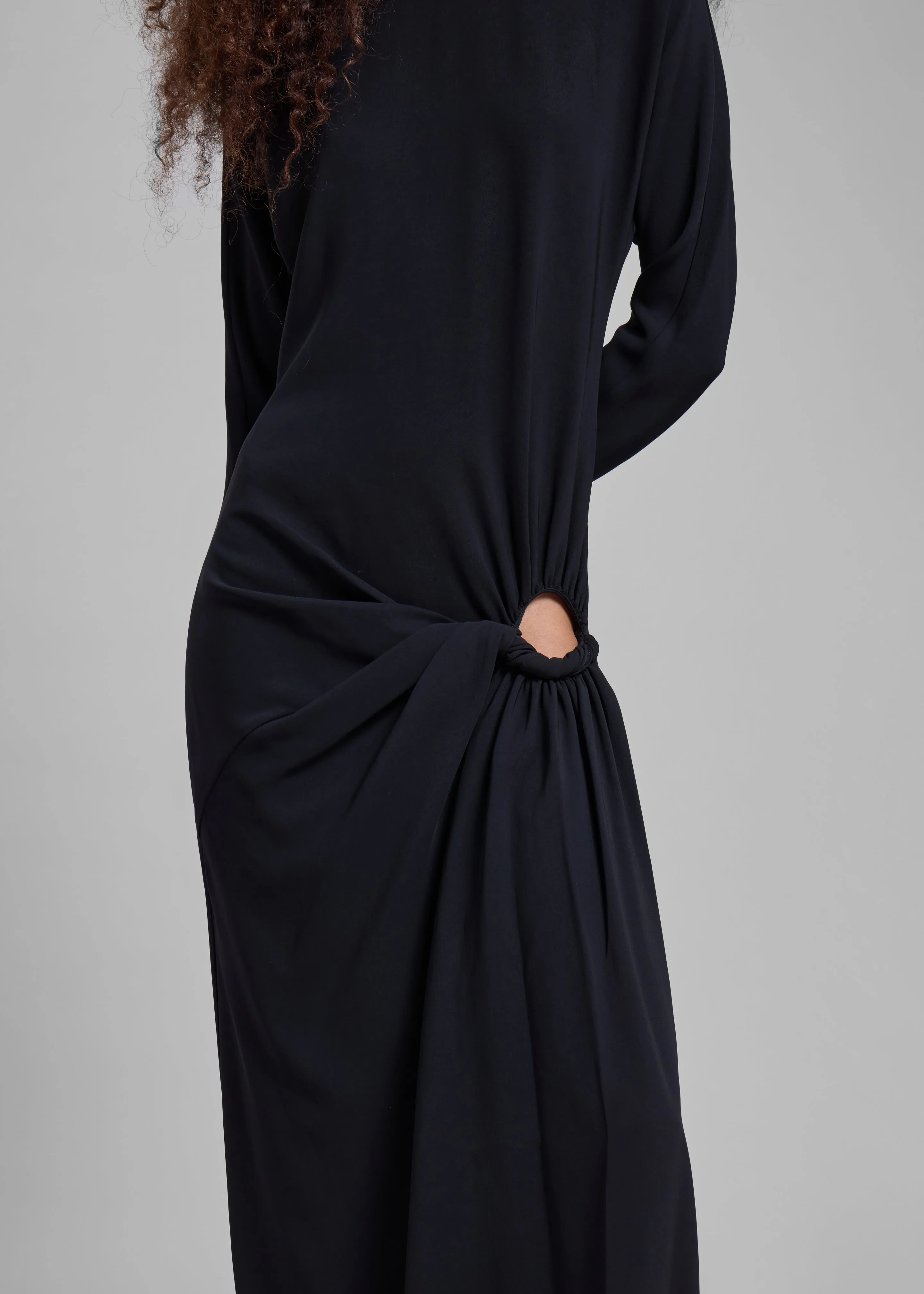 Christopher Esber Ruched Twisted Long Sleeve Dress - Black sold by Frankie Shop product image thumbnail 3