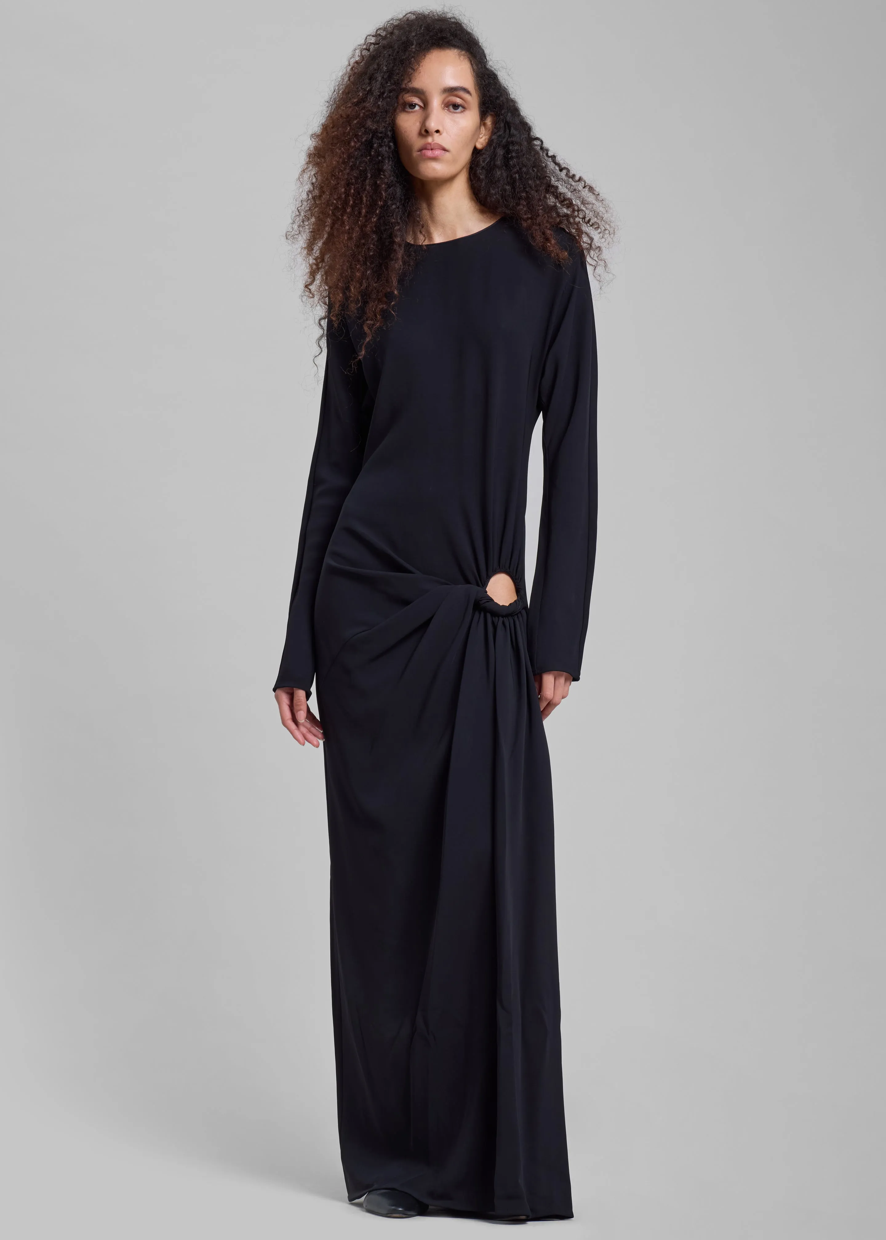 Christopher Esber Ruched Twisted Long Sleeve Dress - Black sold by Frankie Shop product image thumbnail 4