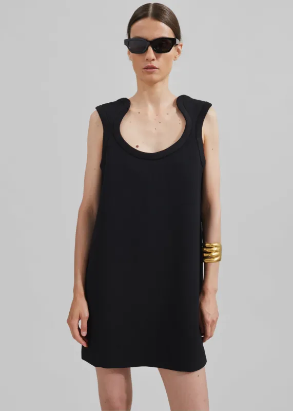 Low Classic Curve Ribbed Wool Mini Dress - Black sold by Frankie Shop