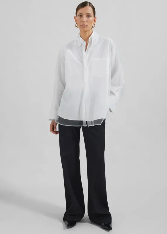 Valetta Double Shirt - Optic White sold by Frankie Shop