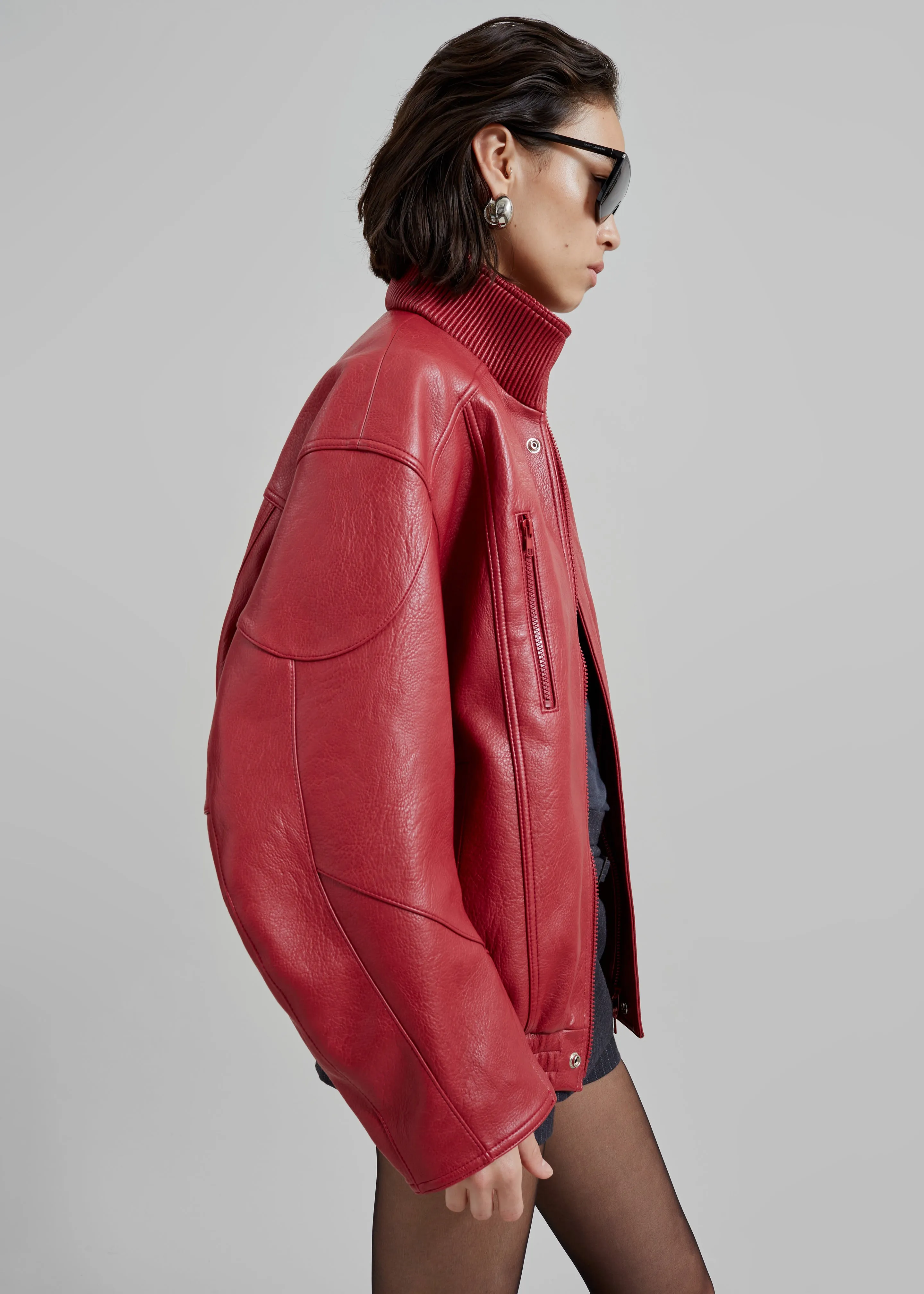 Zion Bomber Jacket - Red sold by Frankie Shop