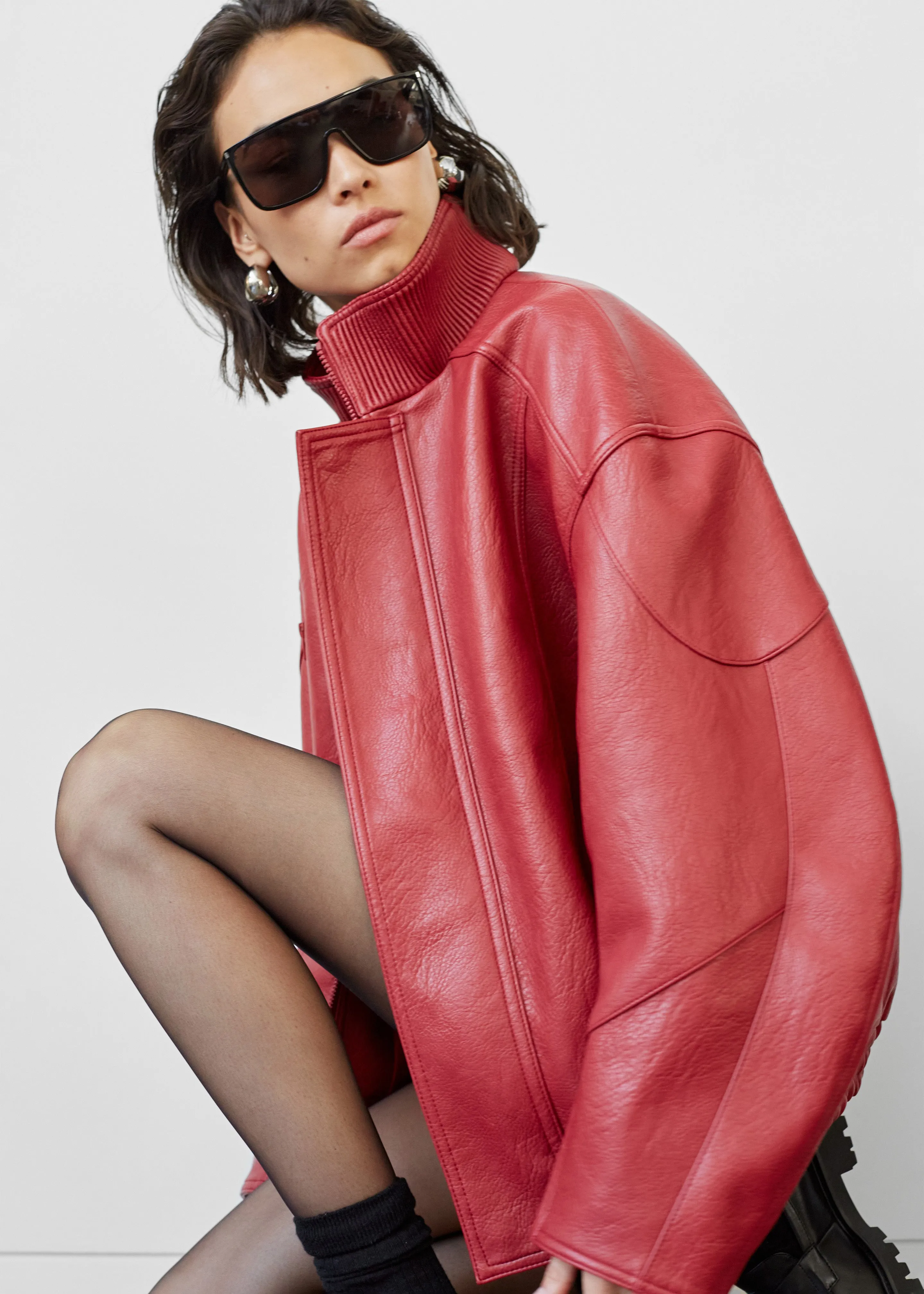 Zion Bomber Jacket - Red sold by Frankie Shop product image thumbnail 5