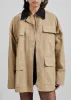 Stevan Contrast Collar Cargo Jacket - Beige sold by Frankie Shop