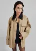 Stevan Contrast Collar Cargo Jacket - Beige sold by Frankie Shop