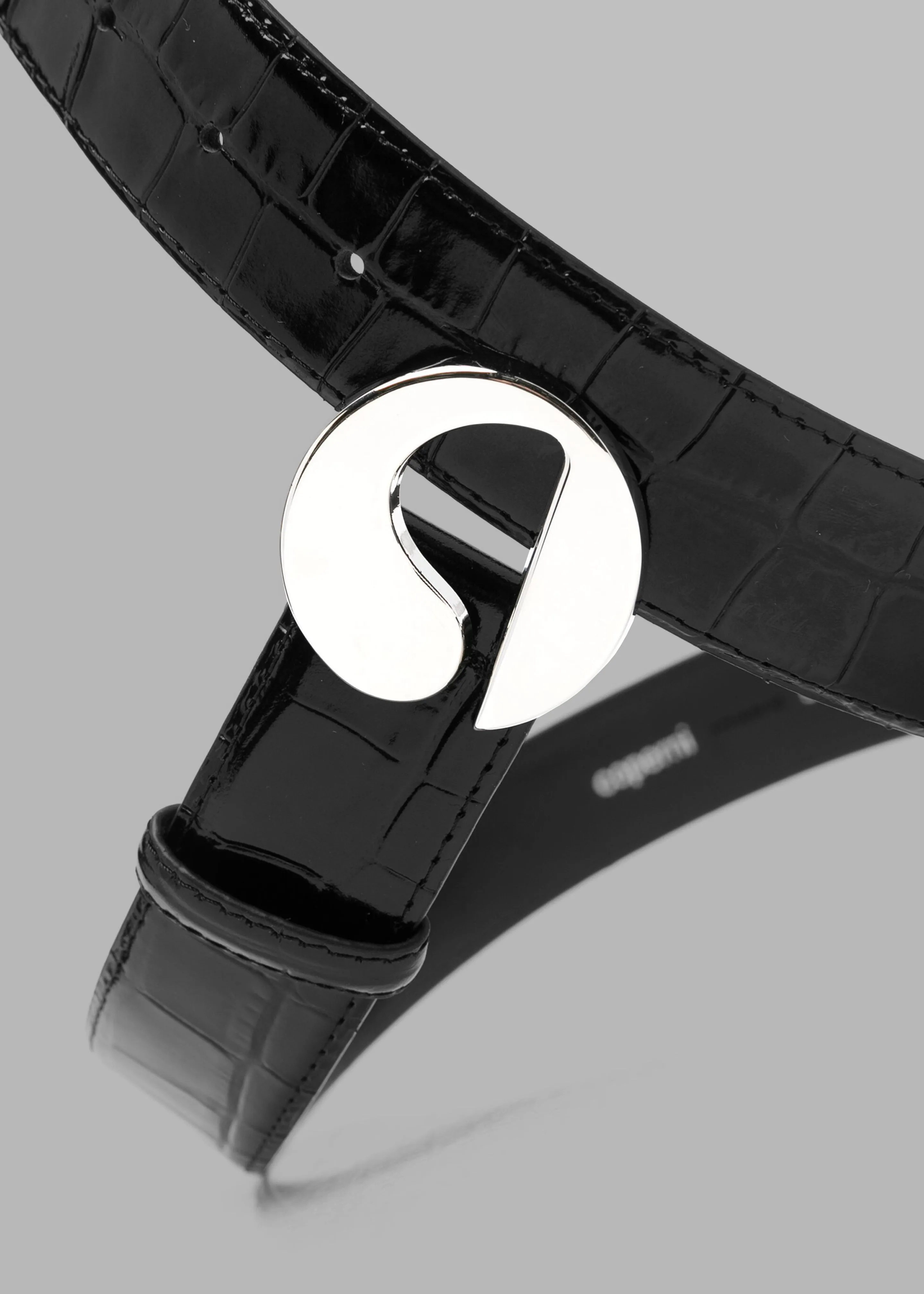 Coperni Croco Logo Skinny Belt - Black sold by Frankie Shop product image thumbnail 3