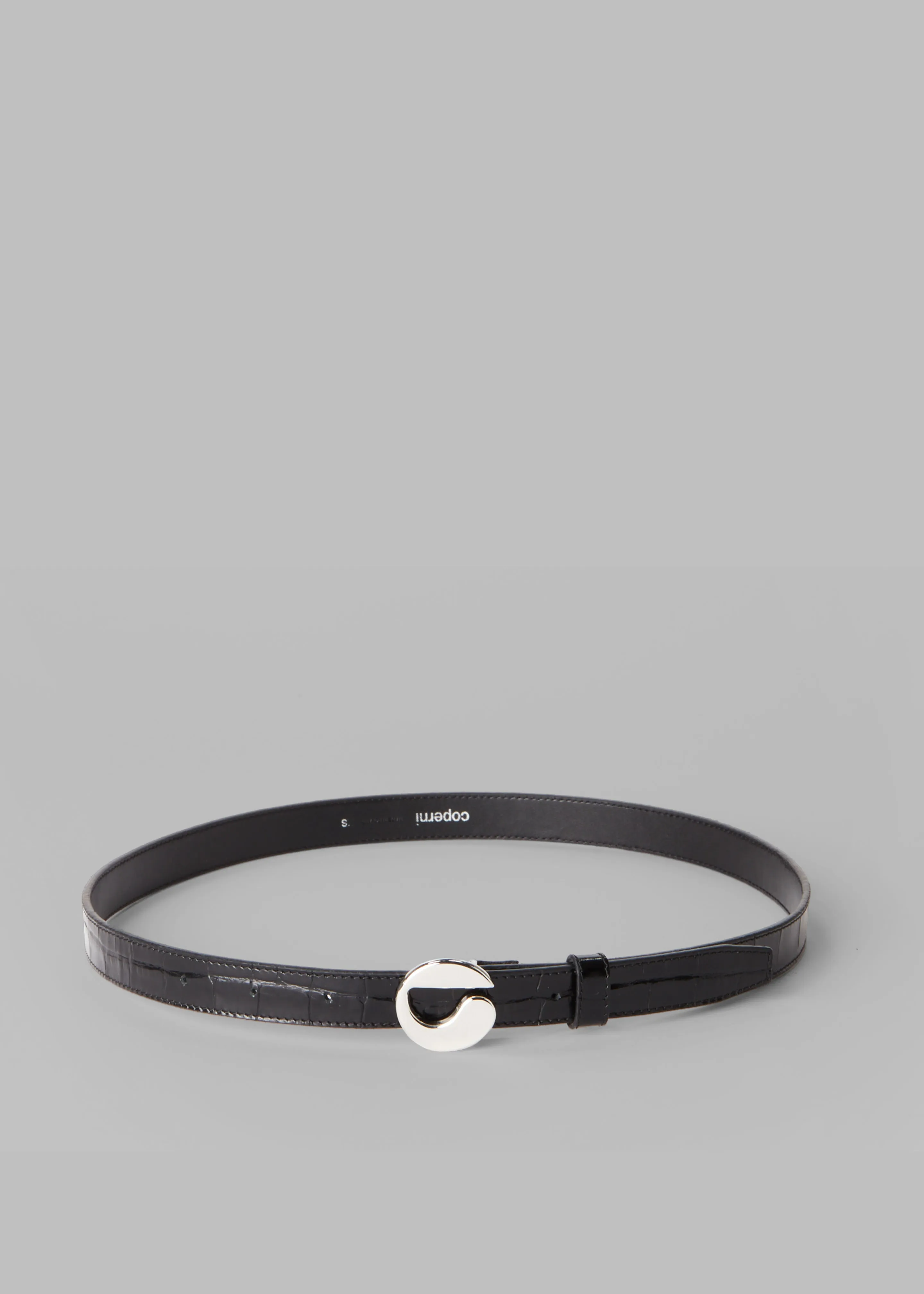 Coperni Croco Logo Skinny Belt - Black sold by Frankie Shop product image thumbnail 2