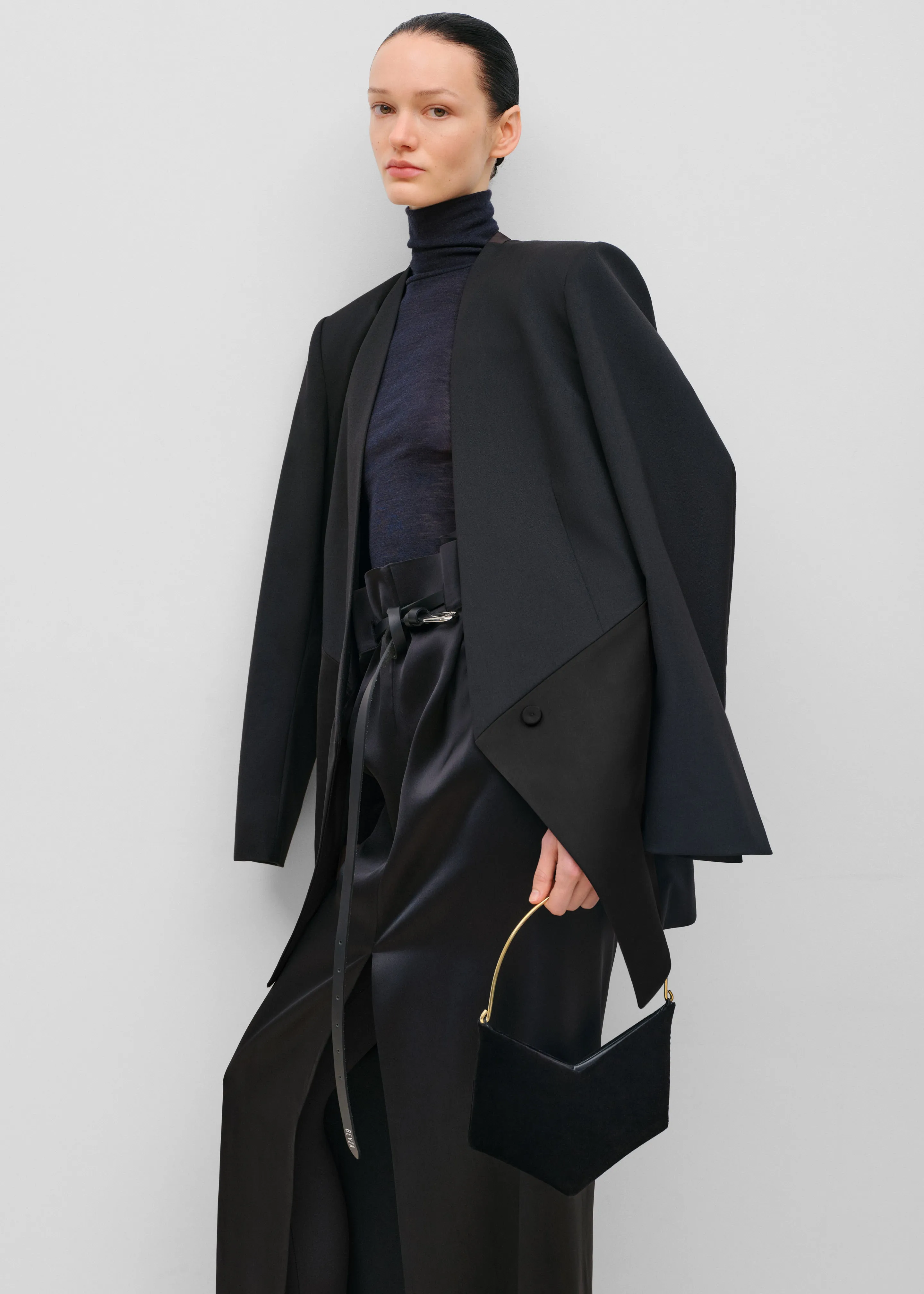 Bevza Grain Clutch - Black sold by Frankie Shop product image thumbnail 2