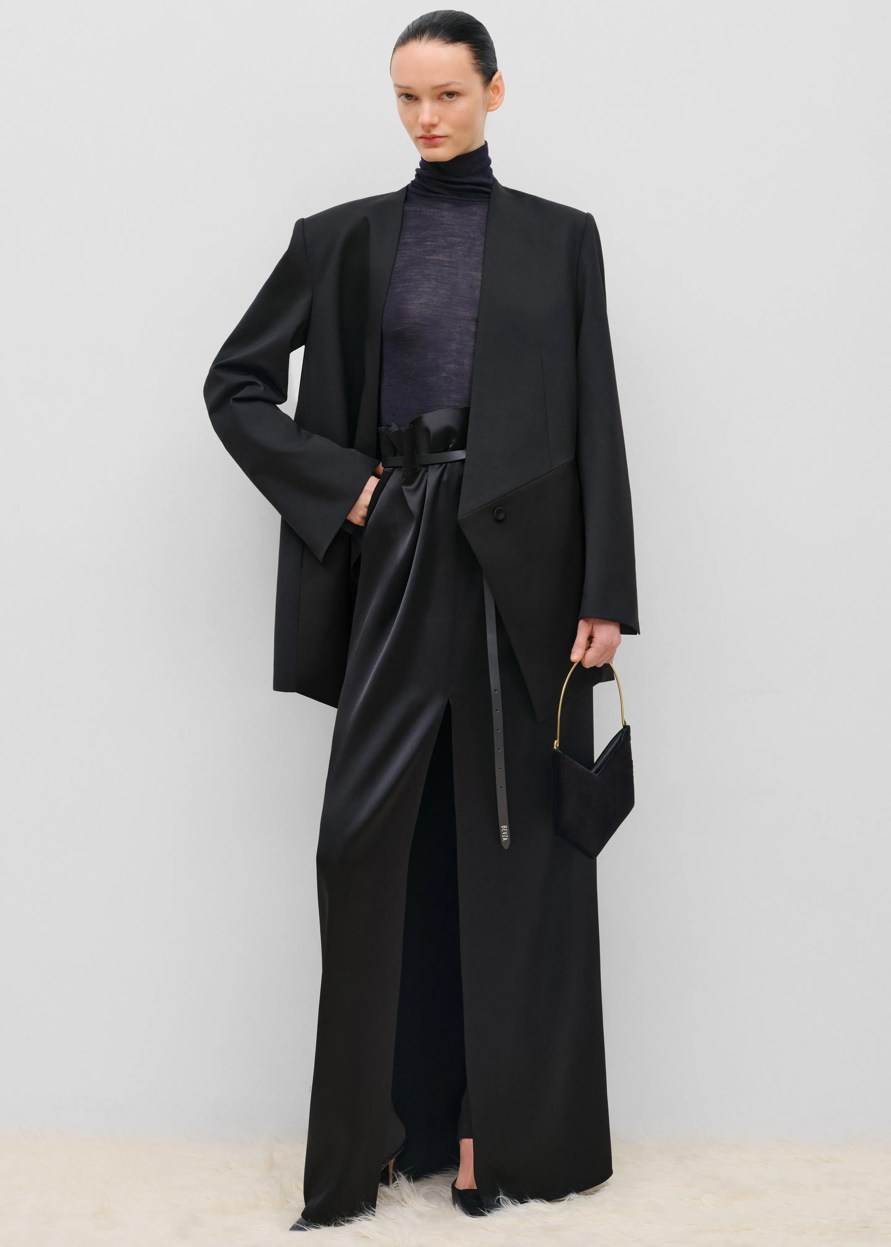 Bevza Grain Clutch - Black sold by Frankie Shop product image thumbnail 3