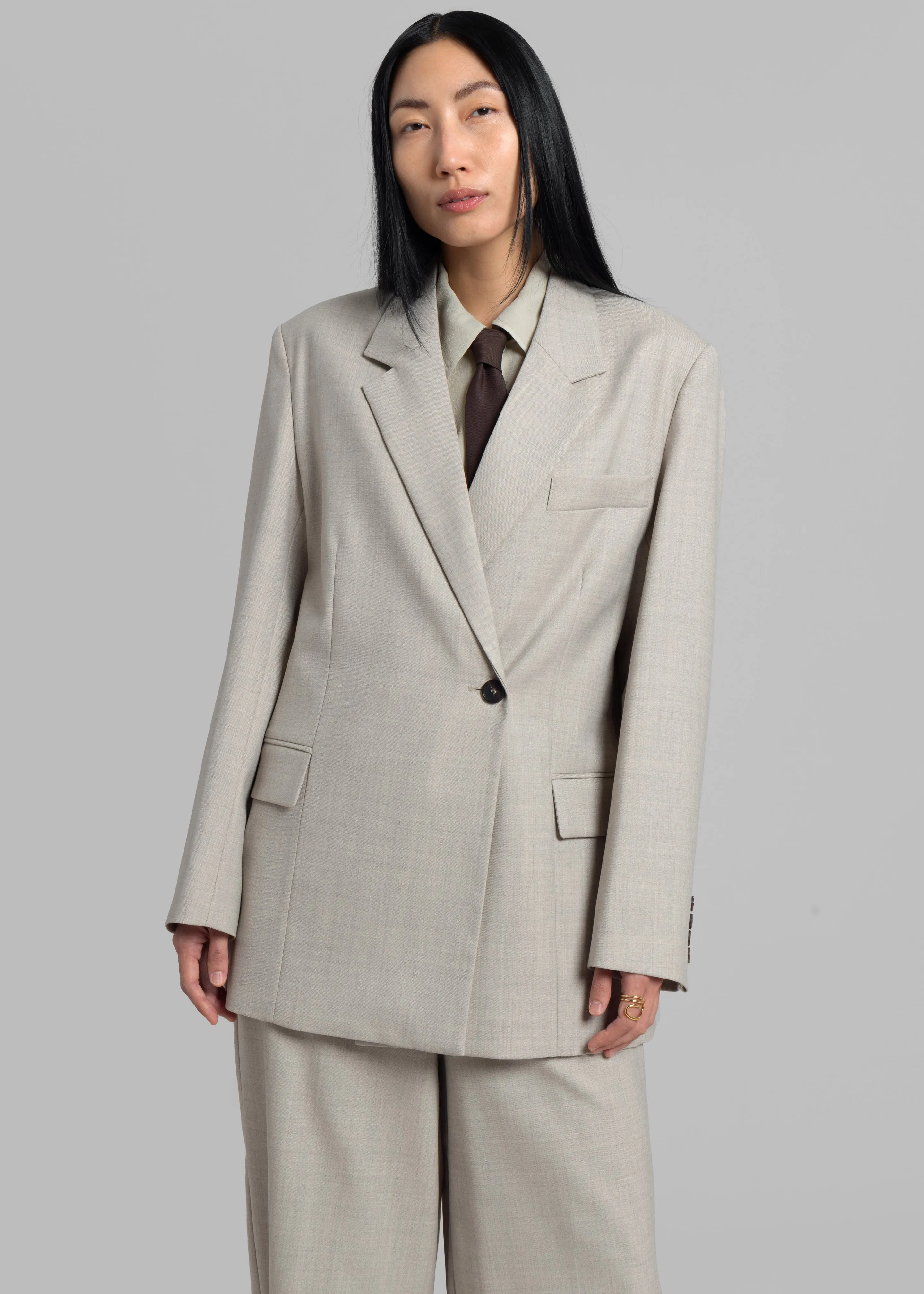 Tessa Wool Blazer - Beige sold by Frankie Shop product image thumbnail 2