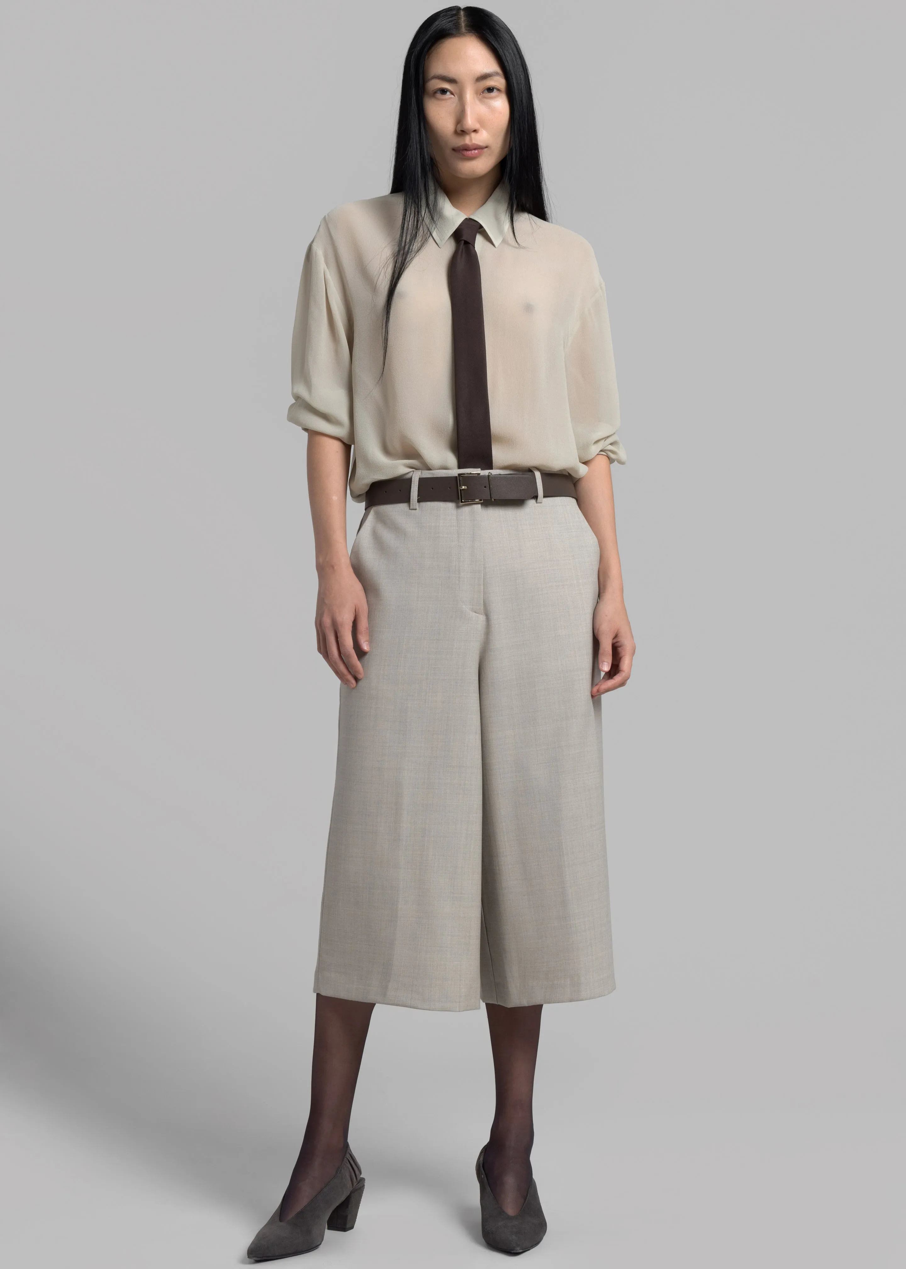 Tessa Wool Bermuda - Beige sold by Frankie Shop product image thumbnail 5