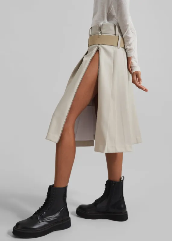 Sarina Pleated Skirt - Beige sold by Frankie Shop