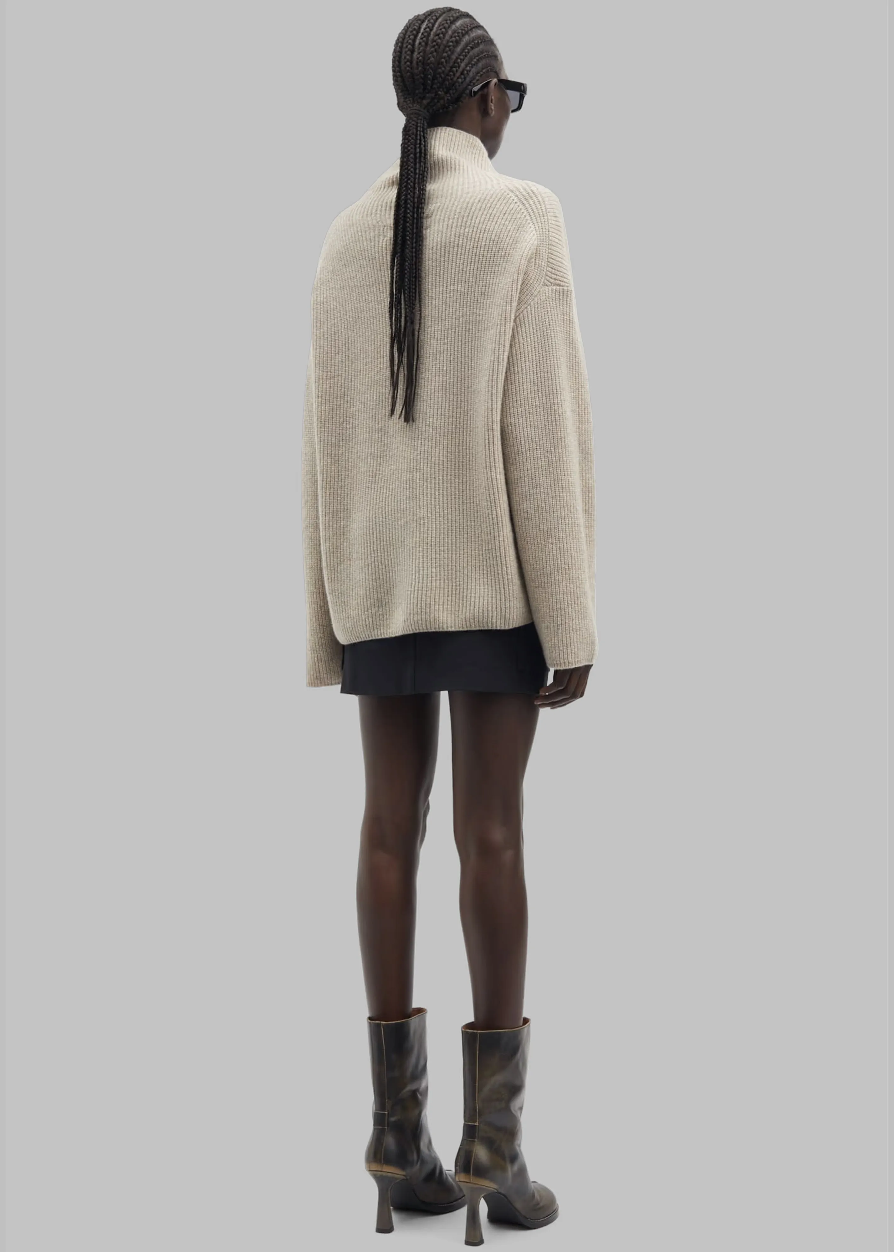 Samsøe Samsøe Sazlata Turtleneck - Khaki Melange sold by Frankie Shop product image thumbnail 4