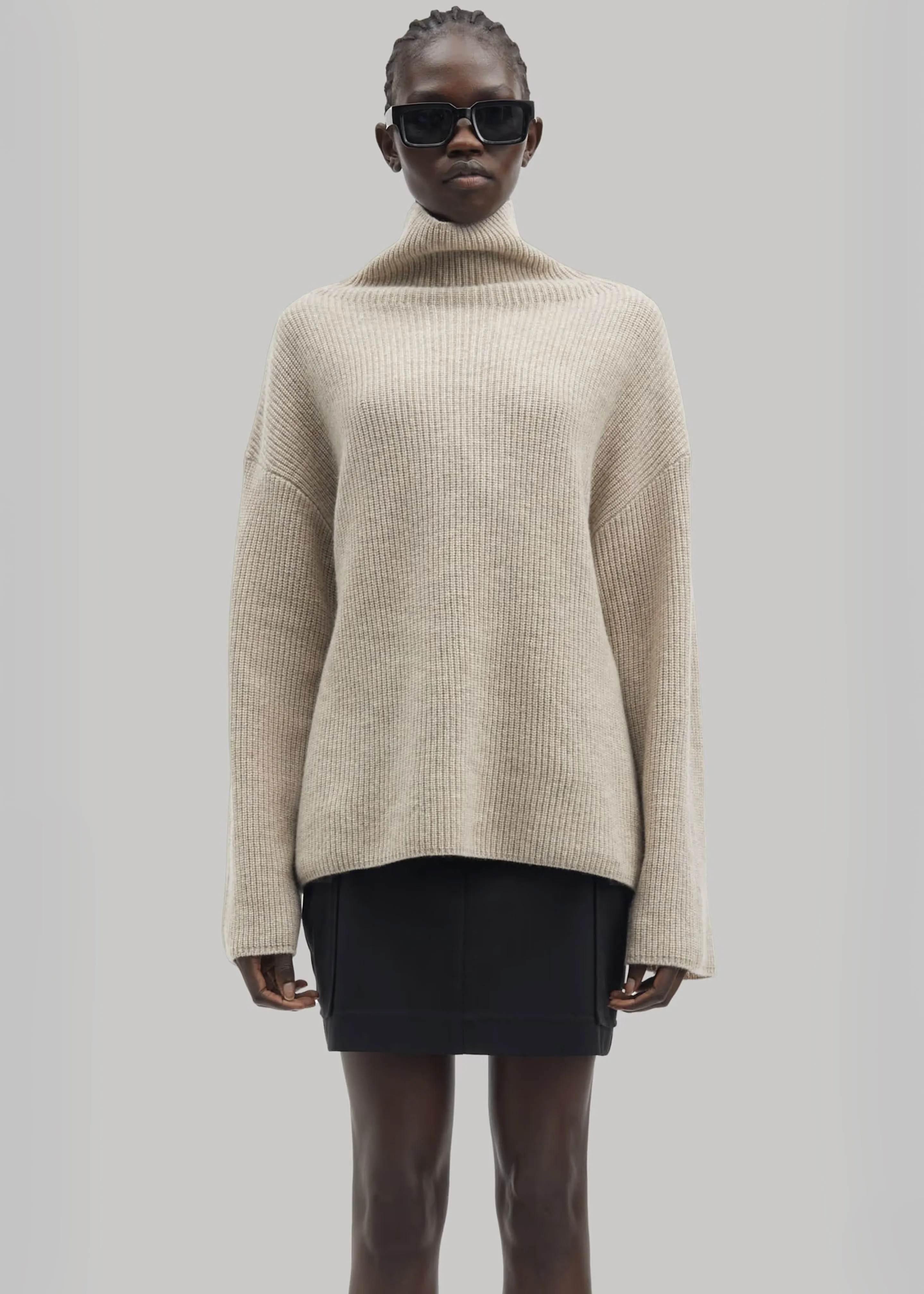 Samsøe Samsøe Sazlata Turtleneck - Khaki Melange sold by Frankie Shop