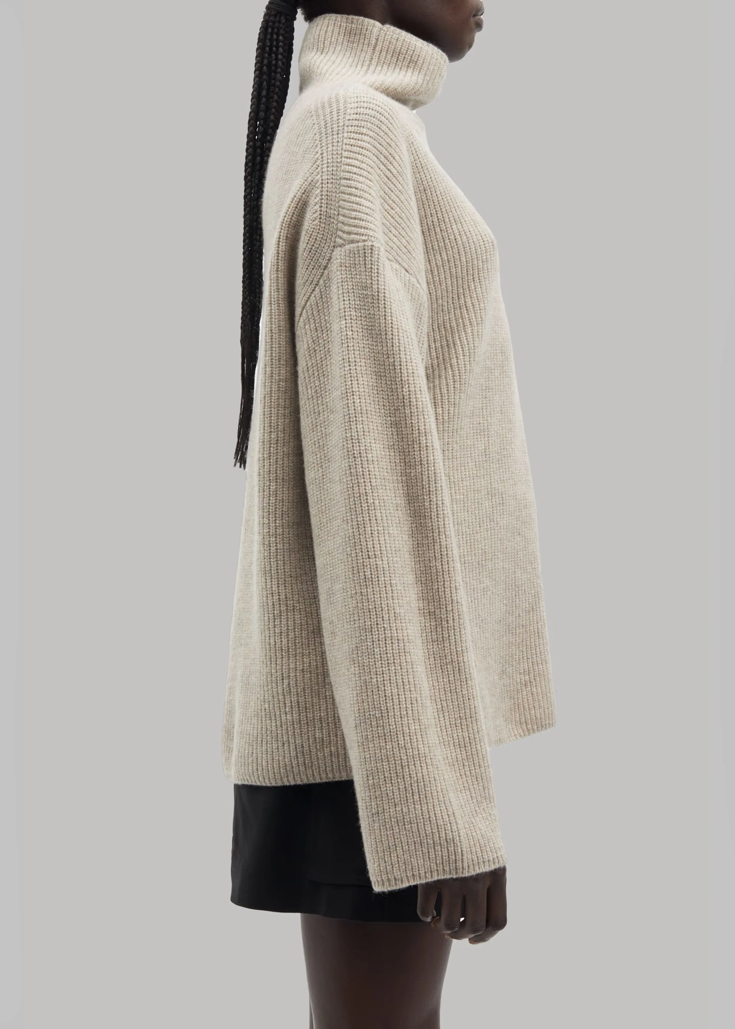 Samsøe Samsøe Sazlata Turtleneck - Khaki Melange sold by Frankie Shop product image thumbnail 3