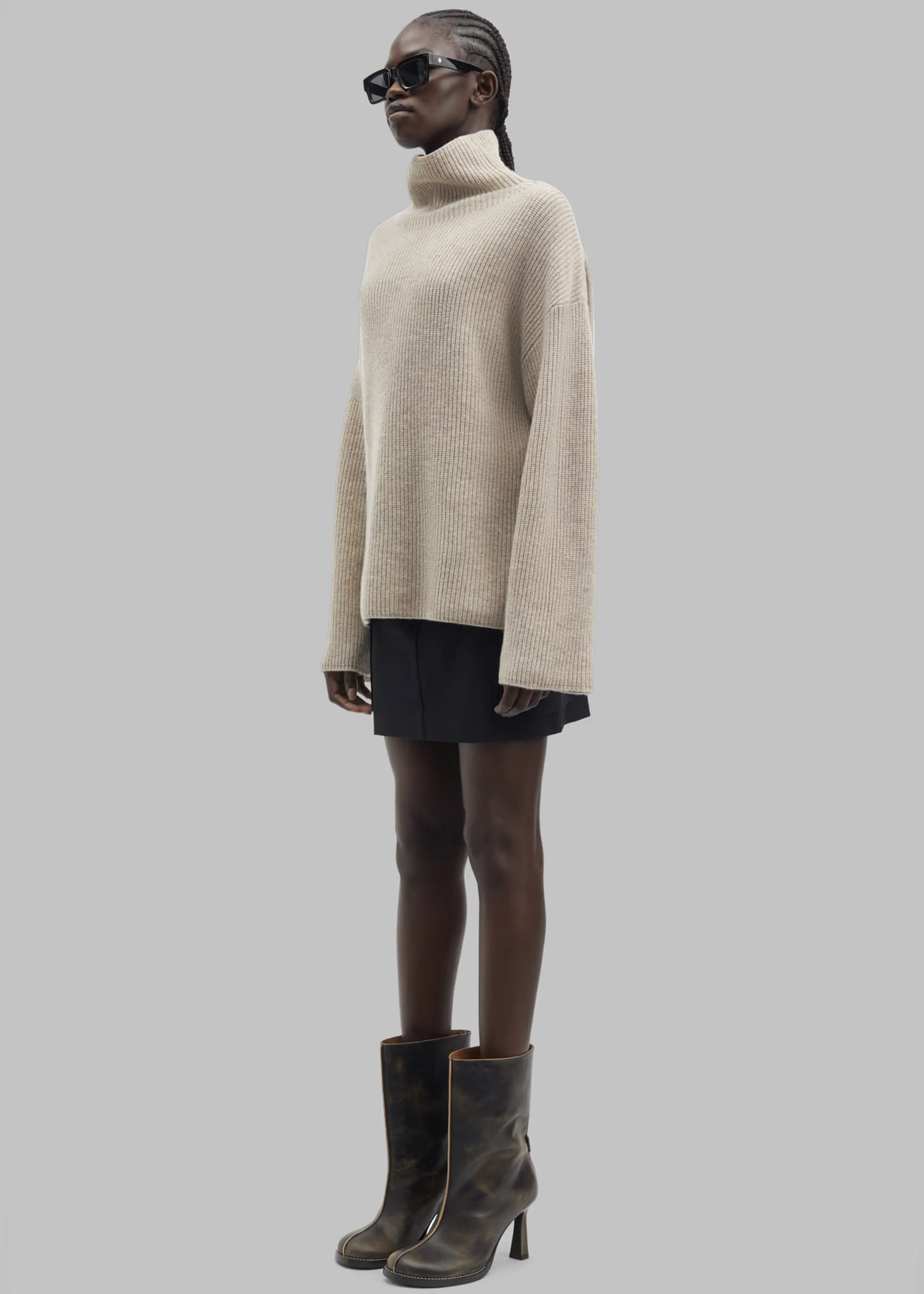 Samsøe Samsøe Sazlata Turtleneck - Khaki Melange sold by Frankie Shop product image thumbnail 2