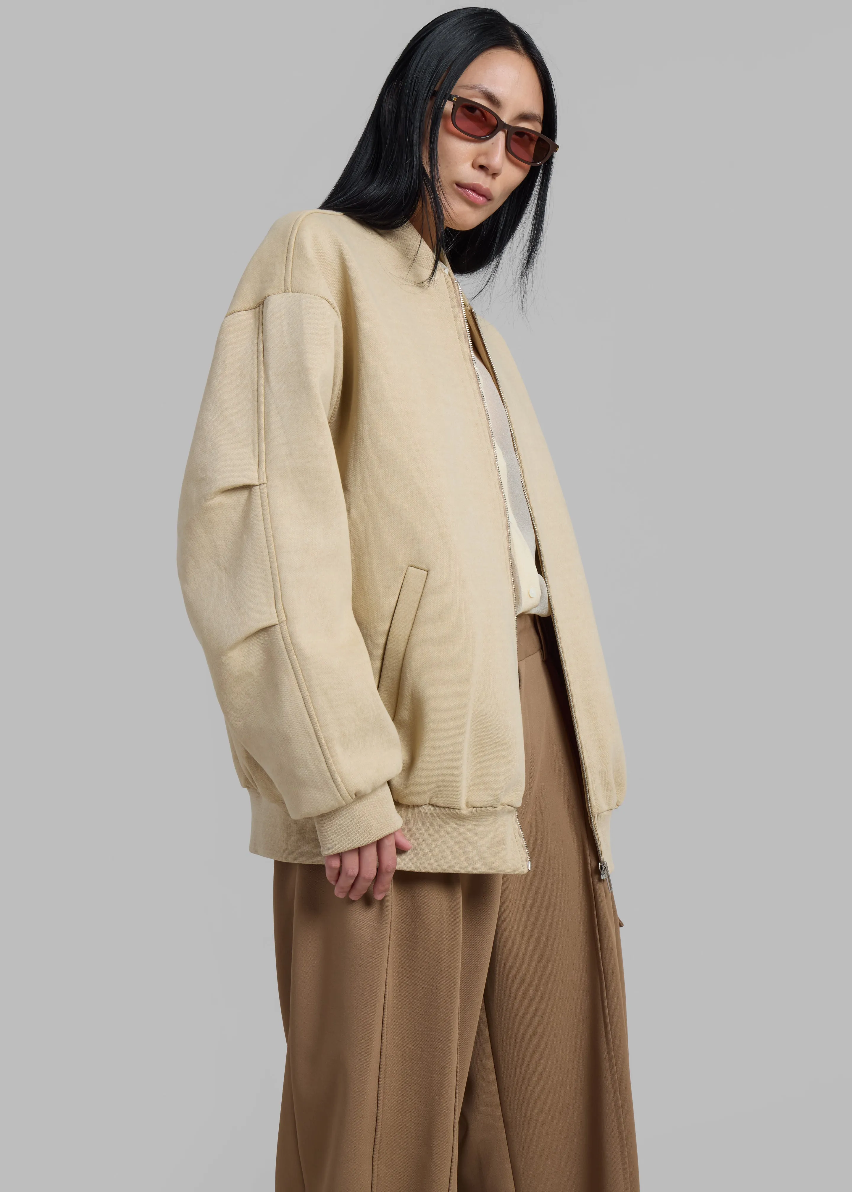 Jura Cotton Bomber Jacket - Beige sold by Frankie Shop product image thumbnail 2