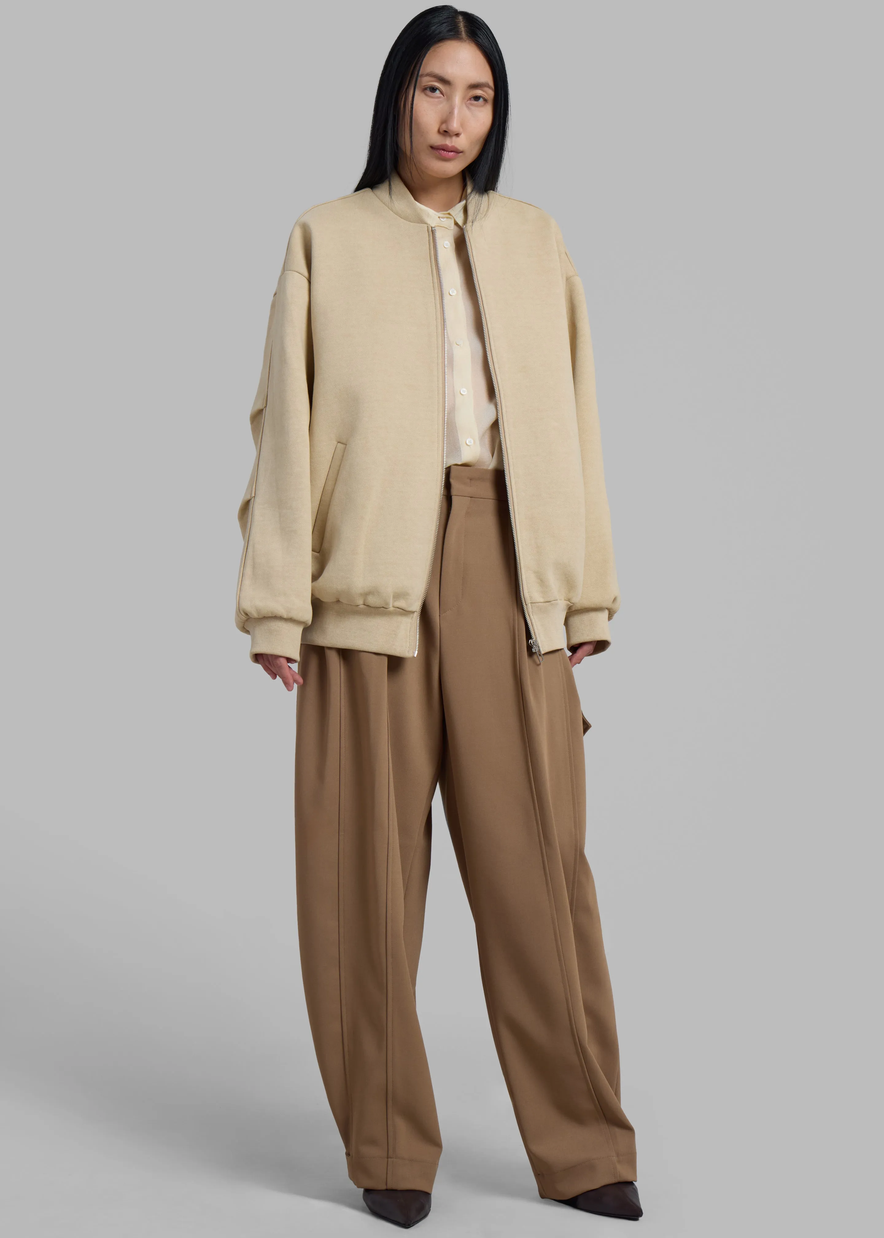 Jura Cotton Bomber Jacket - Beige sold by Frankie Shop product image thumbnail 5