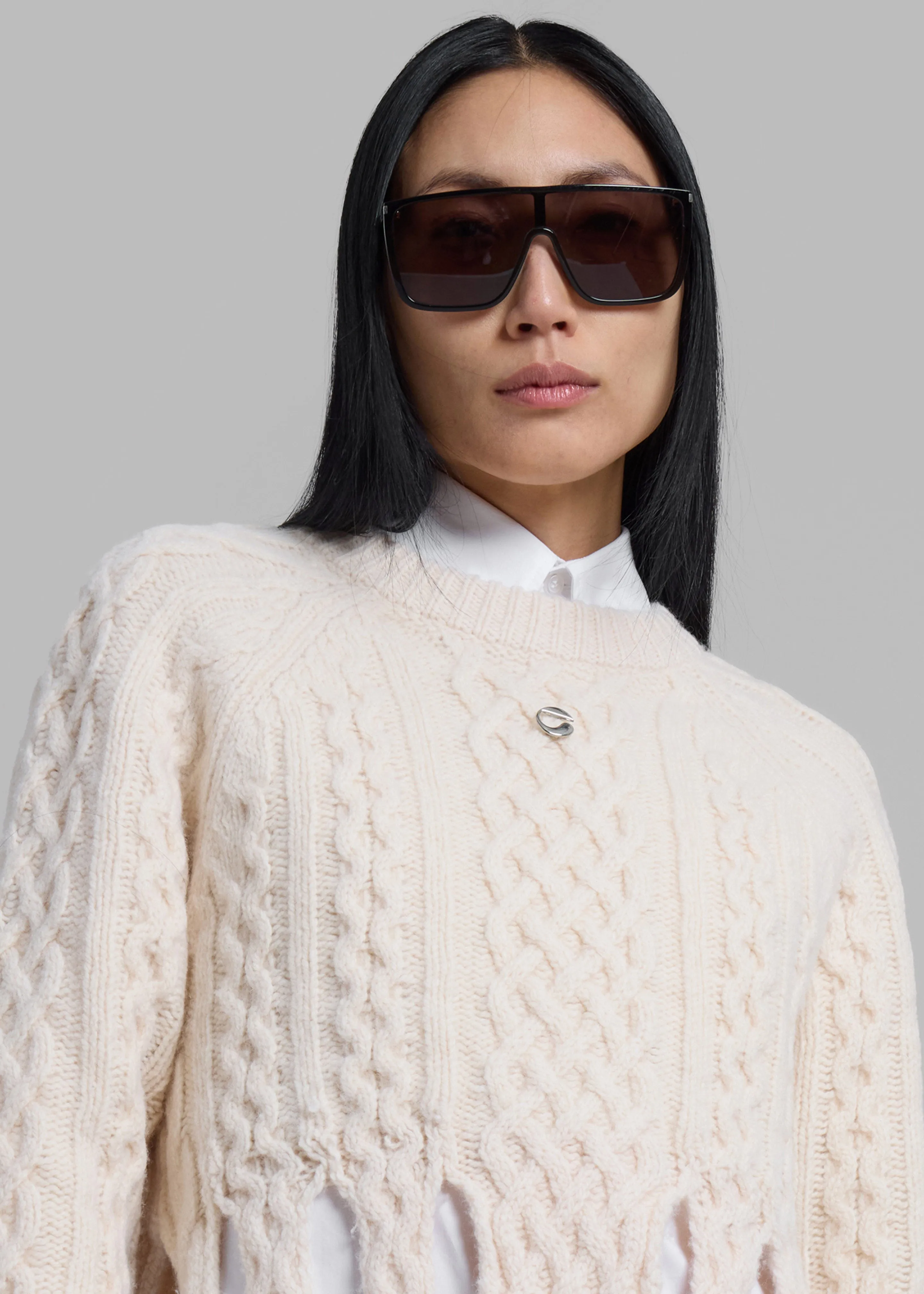 Coperni Shredded Knit Sweater - Beige sold by Frankie Shop product image thumbnail 2