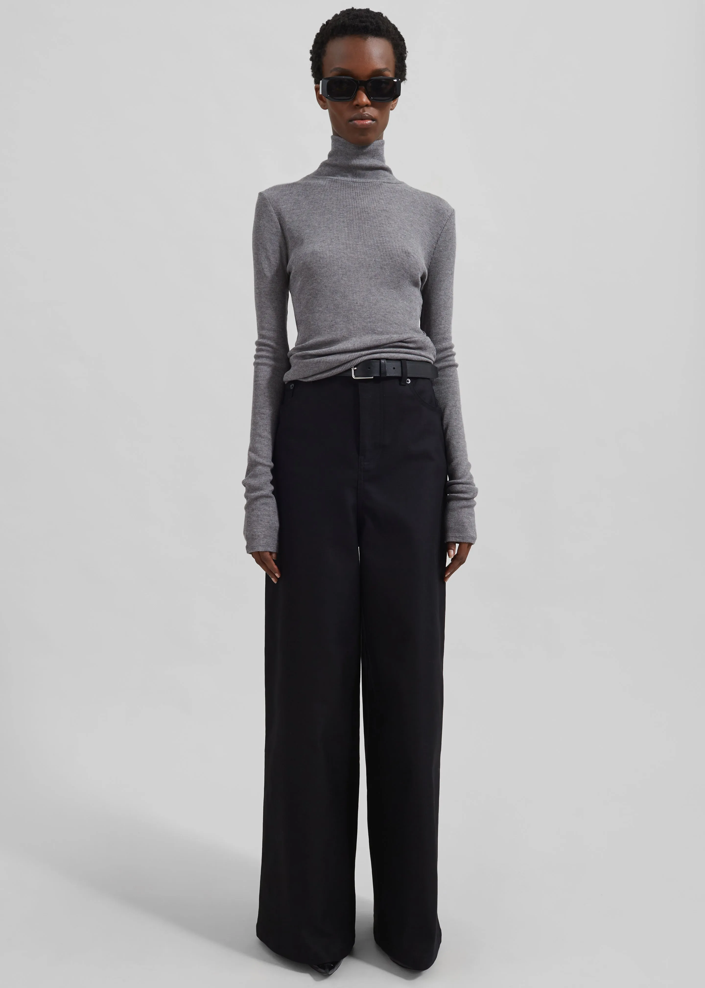 Samsøe Samsøe Sasonnet Turtleneck - Mid Grey Melange sold by Frankie Shop product image thumbnail 5