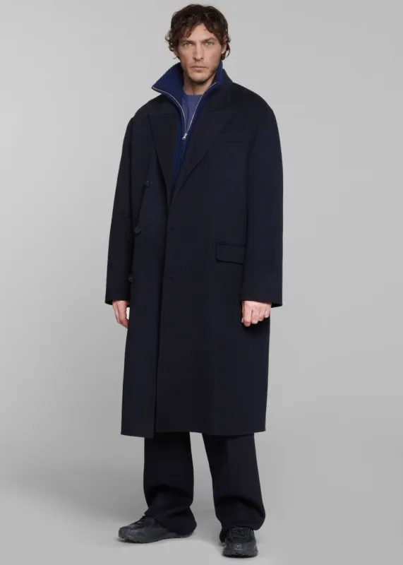 Paxton Wool Coat - Dark Navy sold by Frankie Shop
