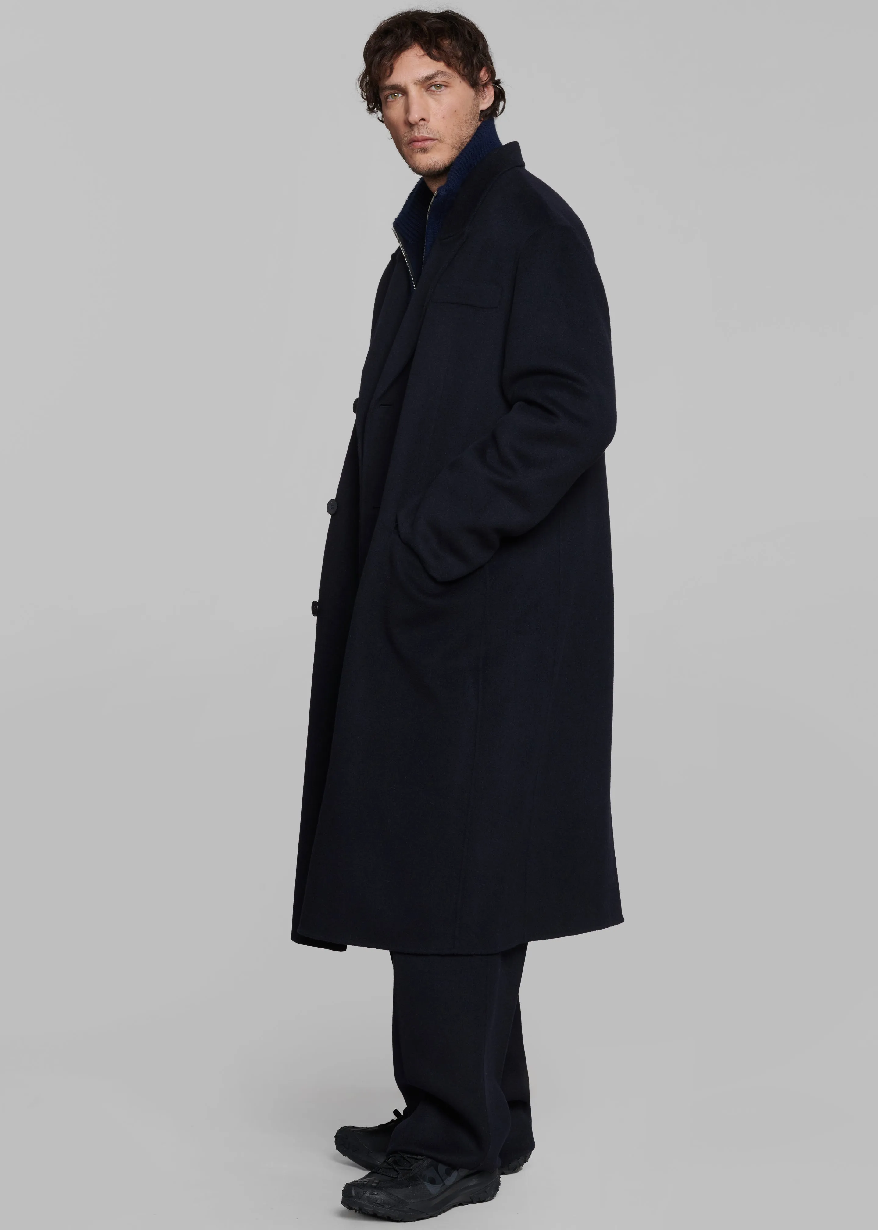 Paxton Wool Coat - Dark Navy sold by Frankie Shop product image thumbnail 5