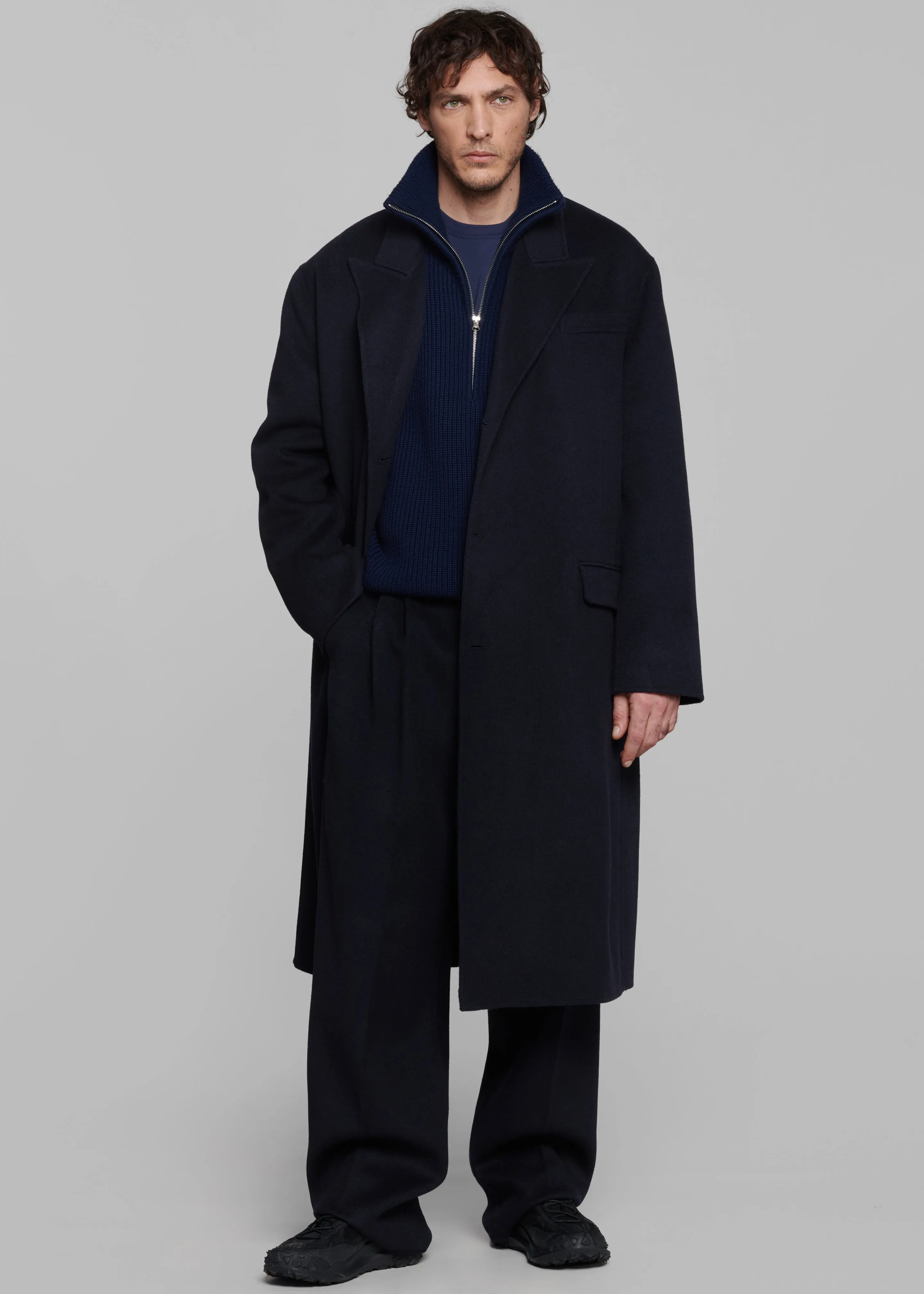 Paxton Wool Coat - Dark Navy sold by Frankie Shop product image thumbnail 4