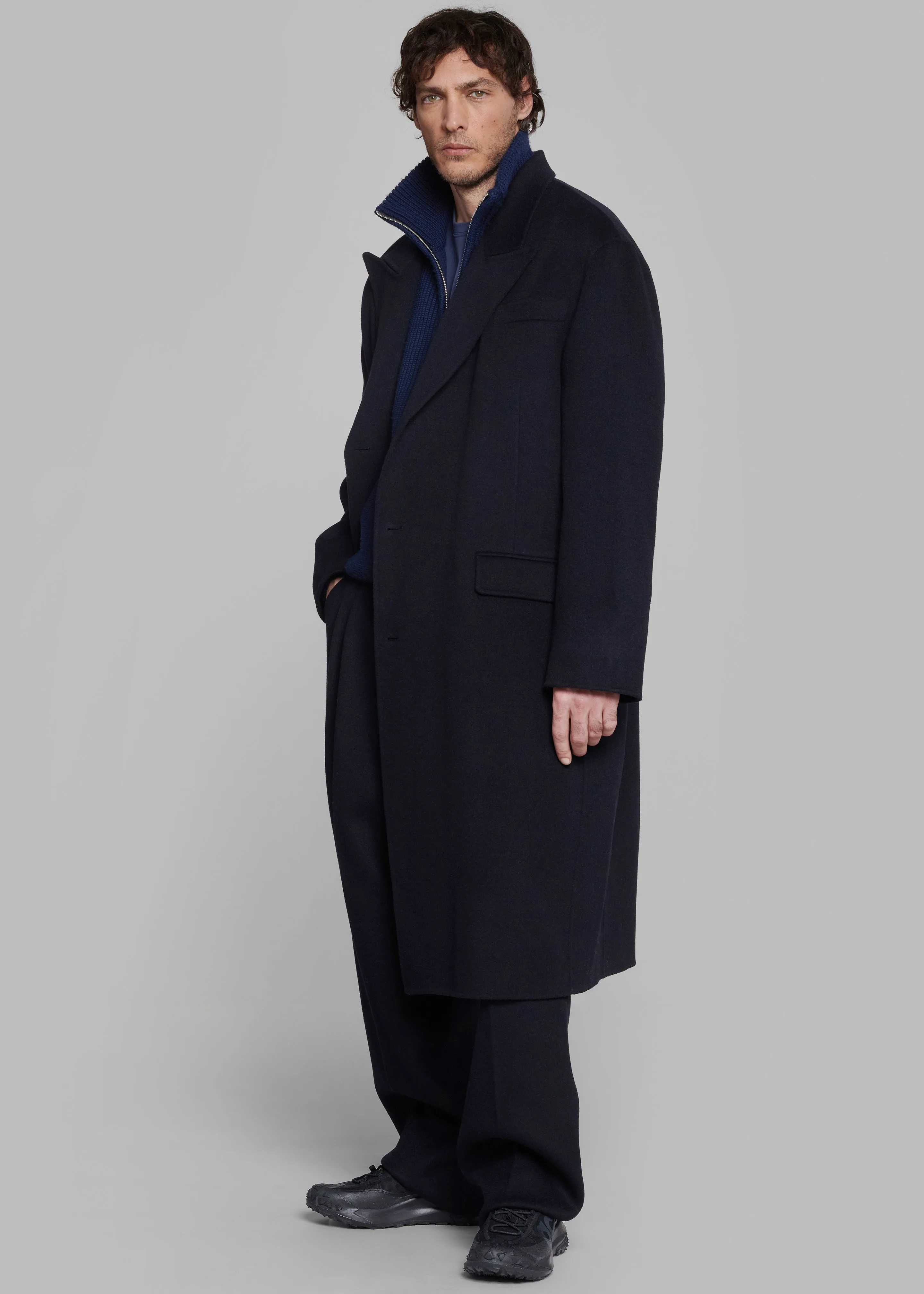 Paxton Wool Coat - Dark Navy sold by Frankie Shop product image thumbnail 3